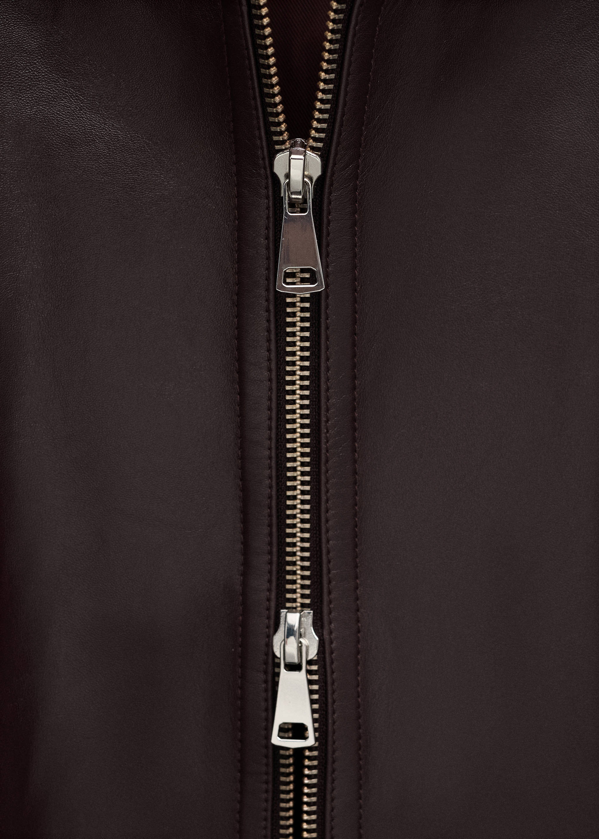 Oversized funnel neck fur coat - Details of the article 0