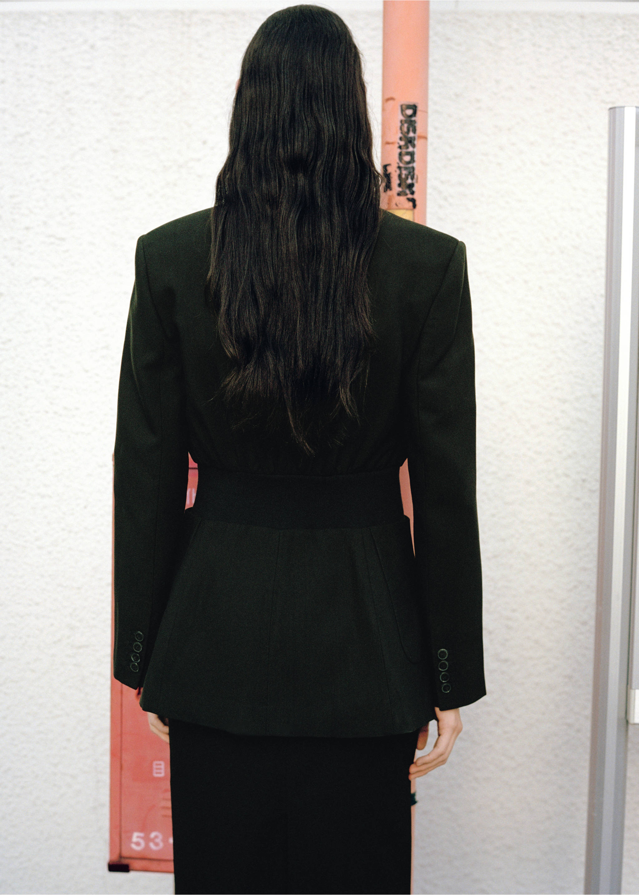 Приталенный блейзер из лиоцелла - Обратная сторона изделия, Черный. Ref: 27054446-00.