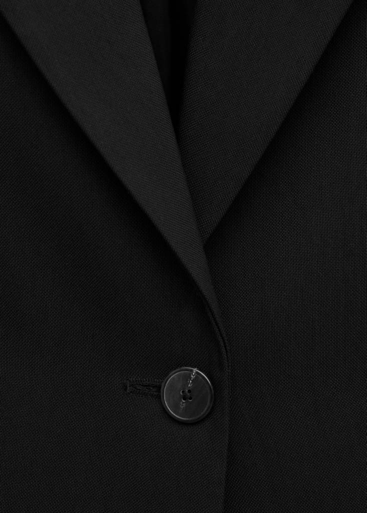Fitted lyocell jacket — Black