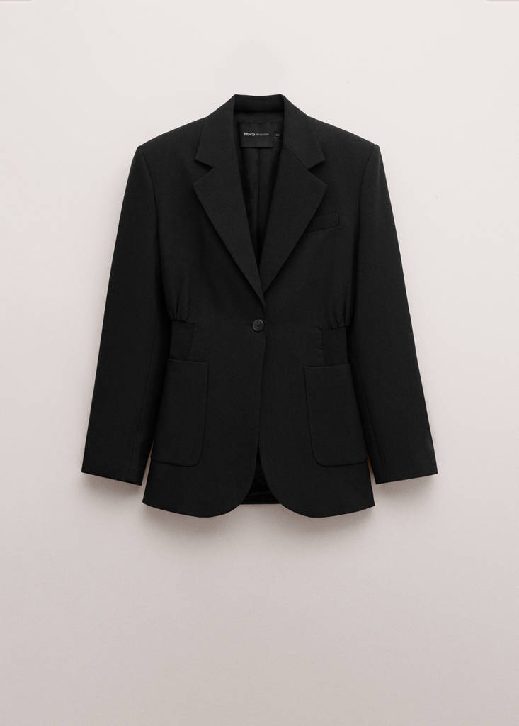 Fitted lyocell jacket — Black