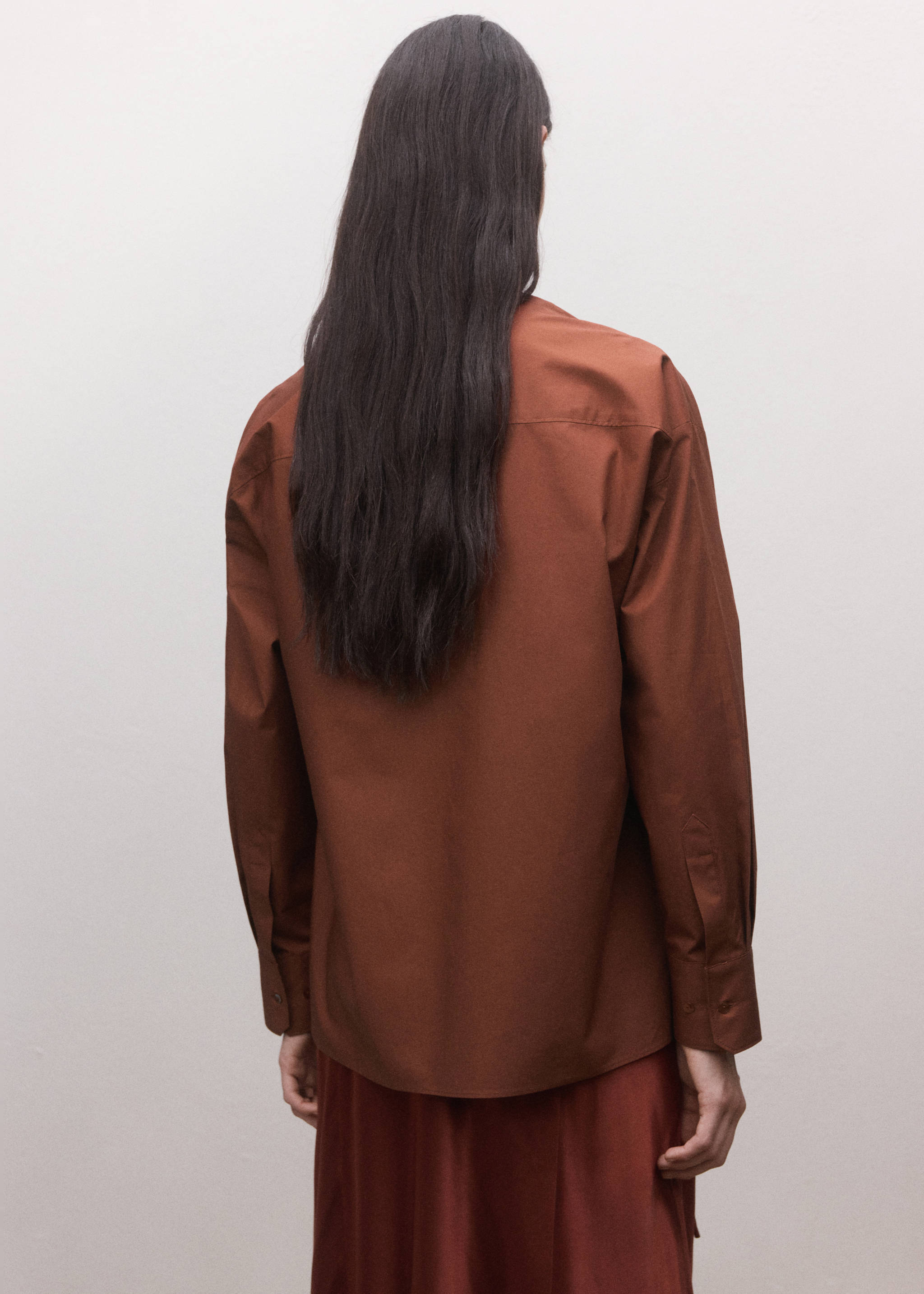 Camisa de algodão cruzada - Verso do artigo