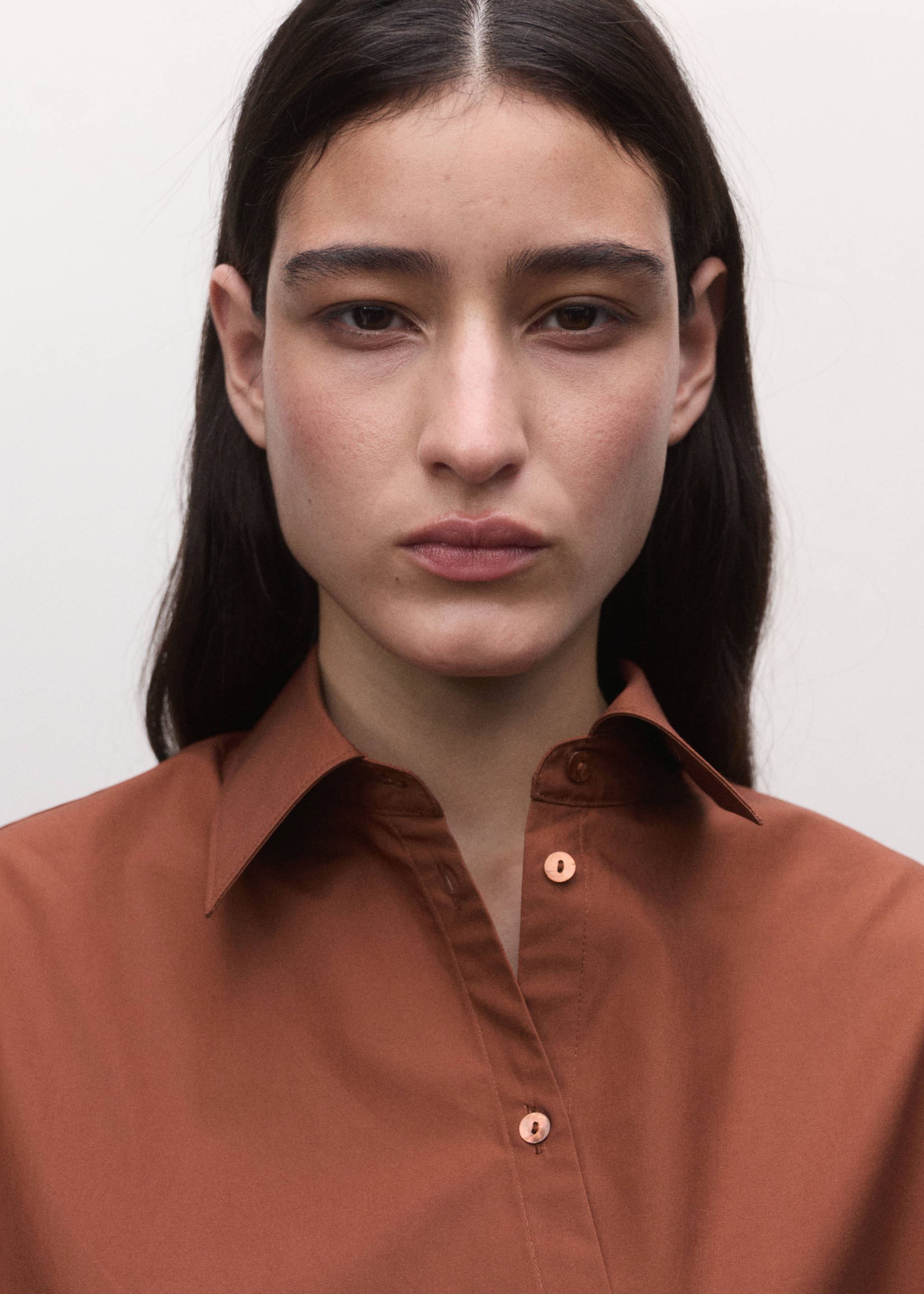 Camisa de algodão cruzada - Pormenor do artigo 1