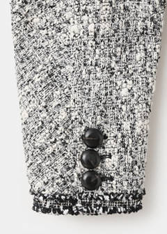 Tweed jacket with frayed ends — Black 7