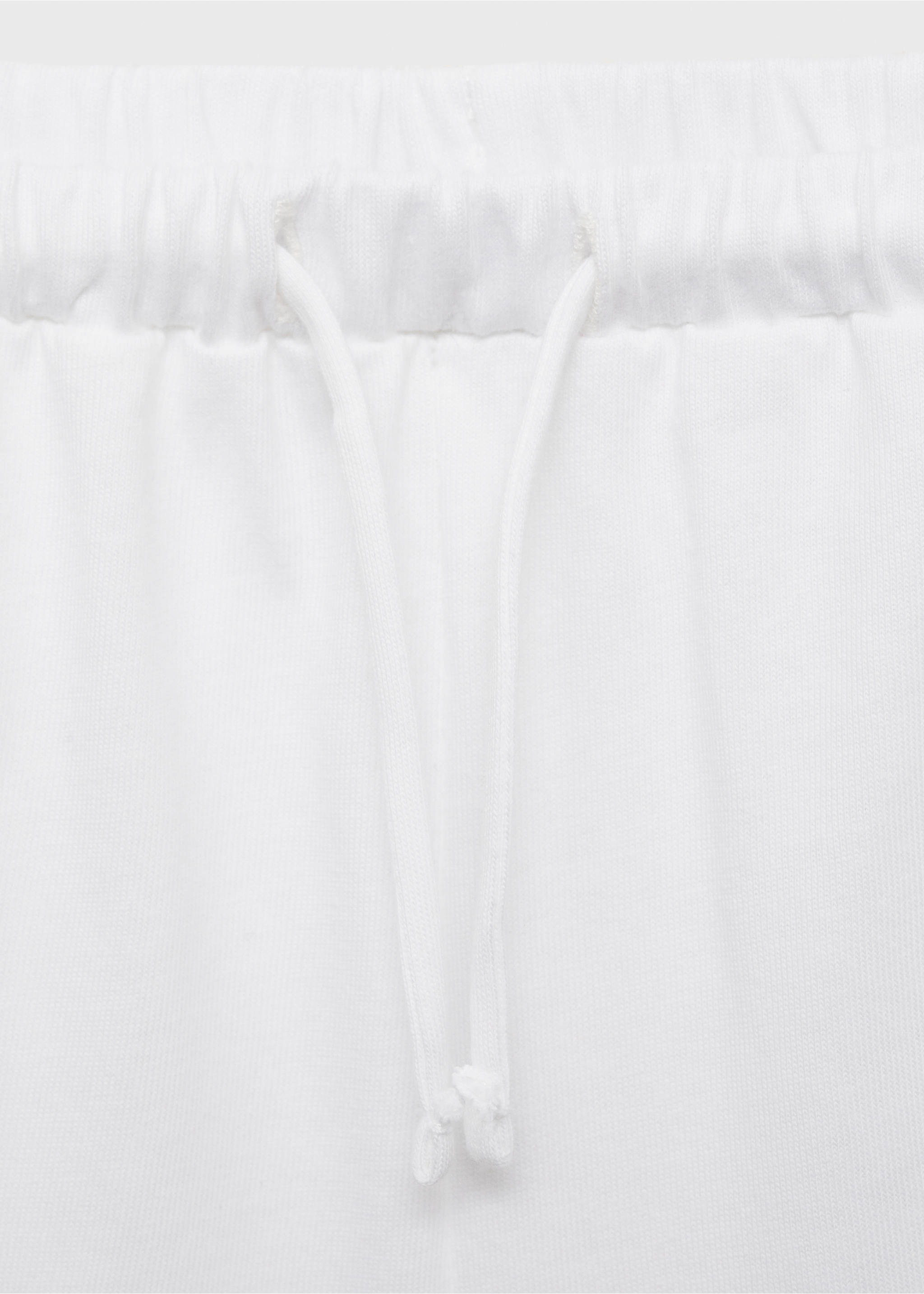Cotton shorts - Details of the article 8, White. Ref: 27054768-00.