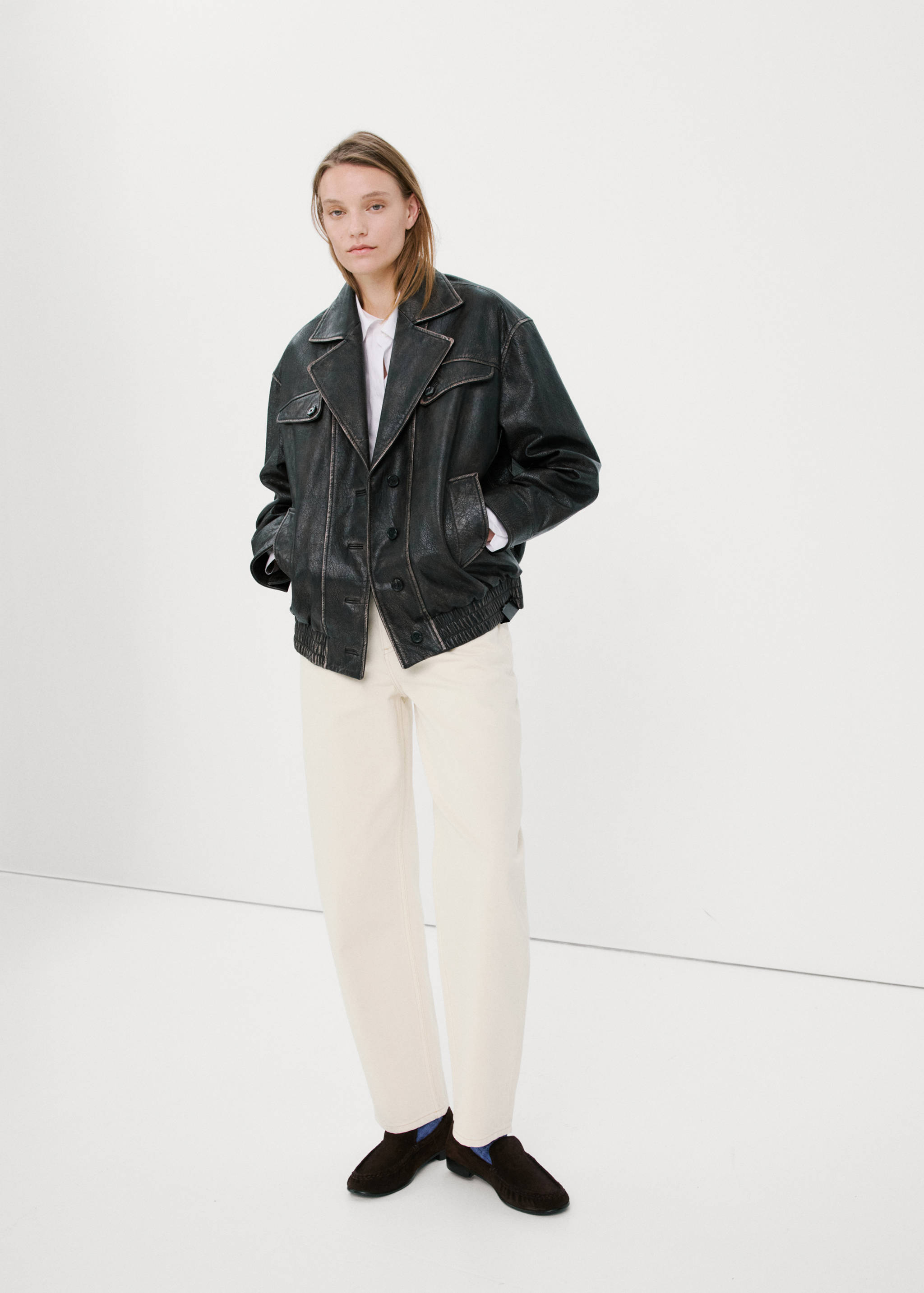 Jean barrel taille haute - Plan général