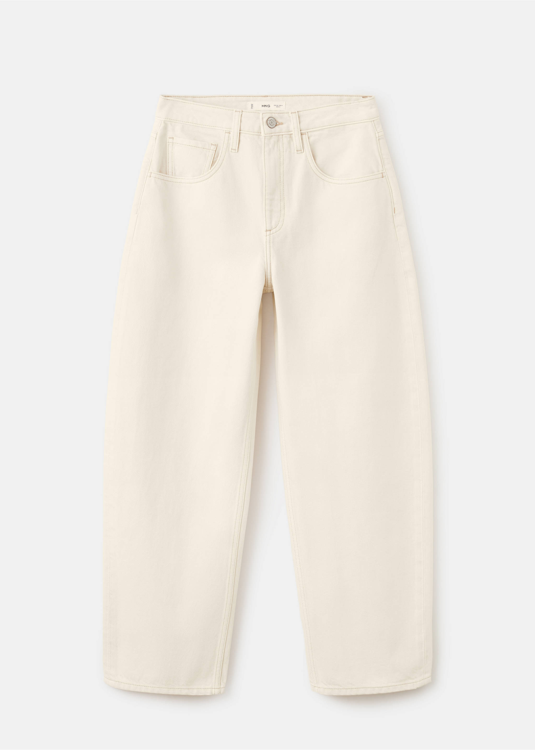 High-waisted barrel jeans - Article without model, Off White. Ref: 27054770-00.