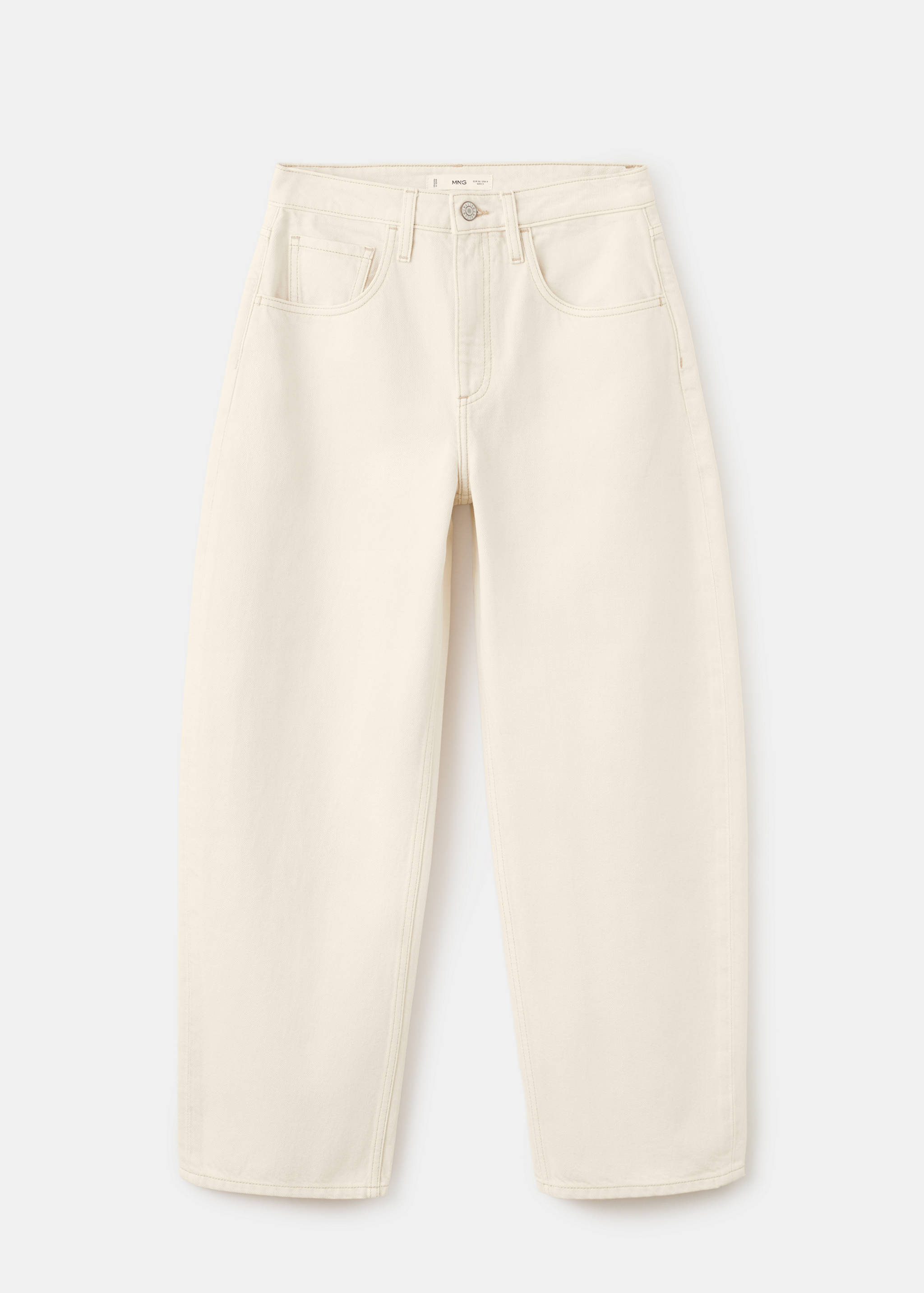 High-waisted barrel jeans - Article without model