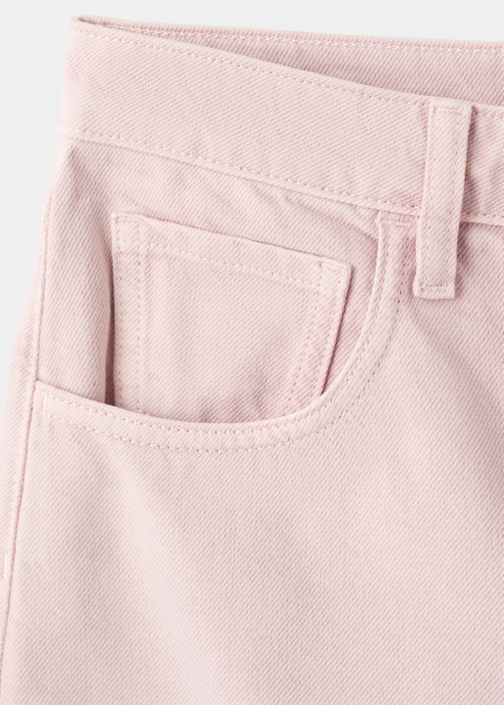 High-waisted barrel jeans — Pink