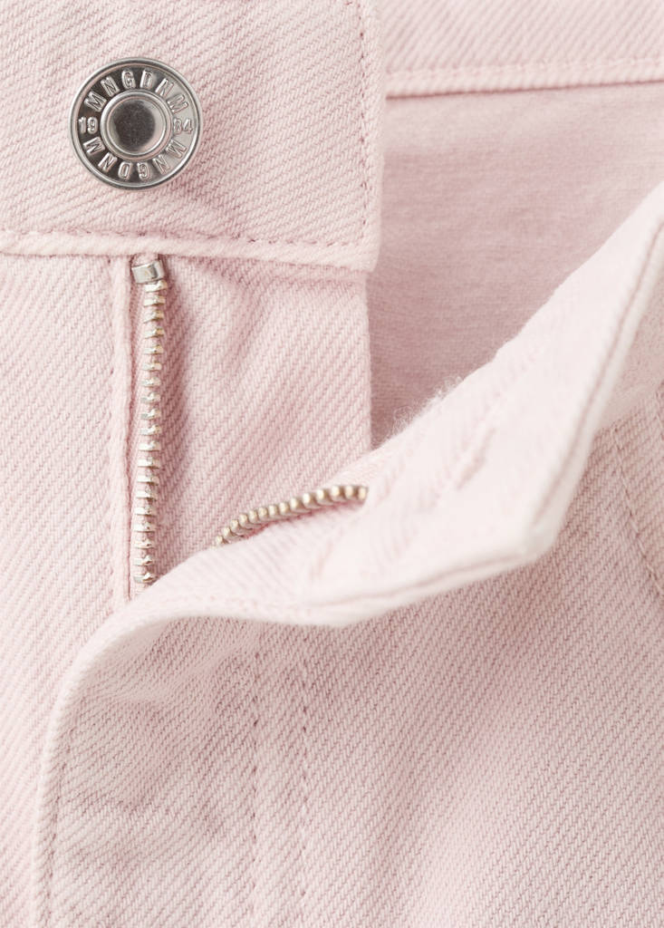 High-waisted barrel jeans — Pink
