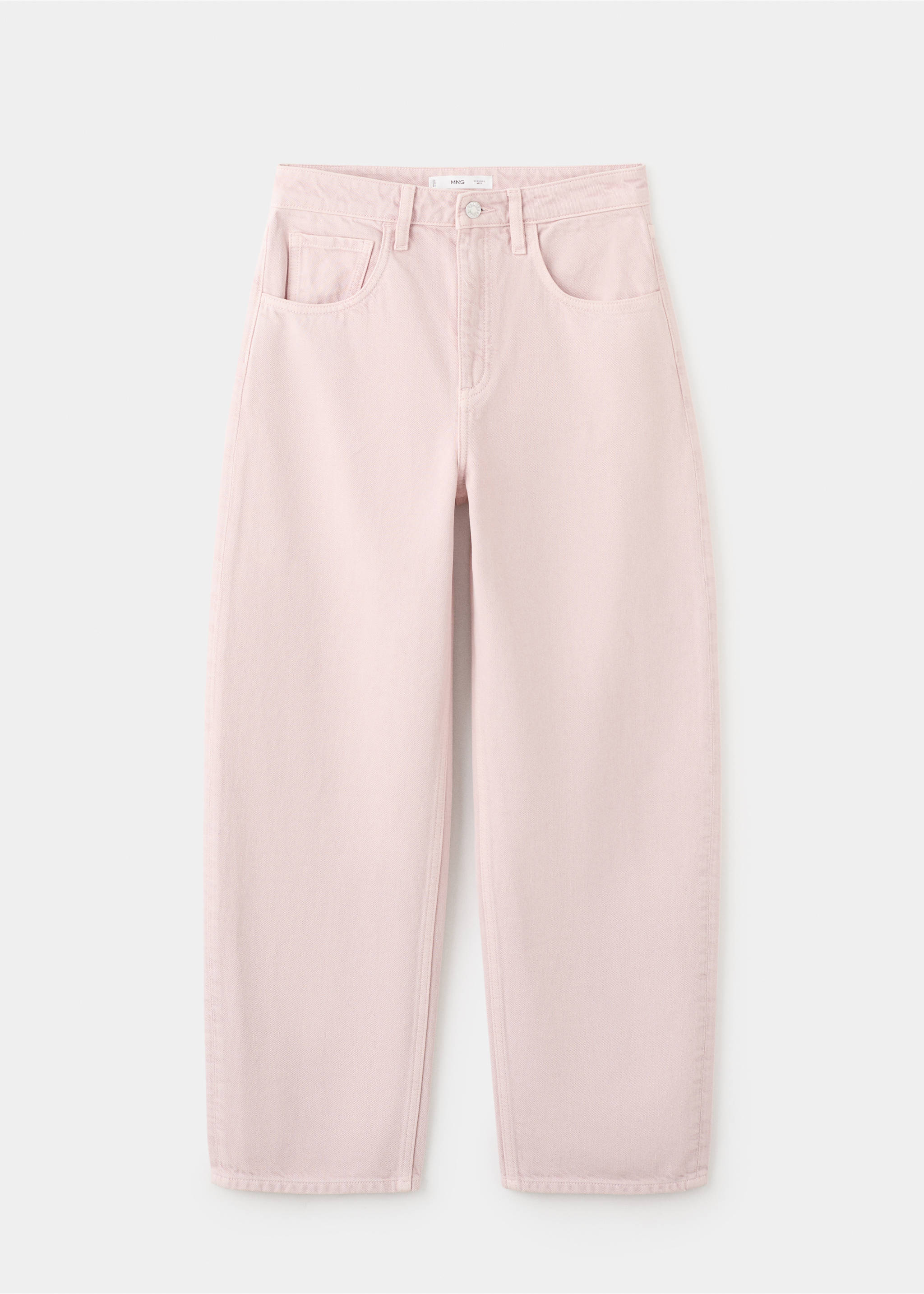 Barrel-Jeans mit hoher Taille - Artikel ohne Model, Rosa. Ref: 27054771-00.