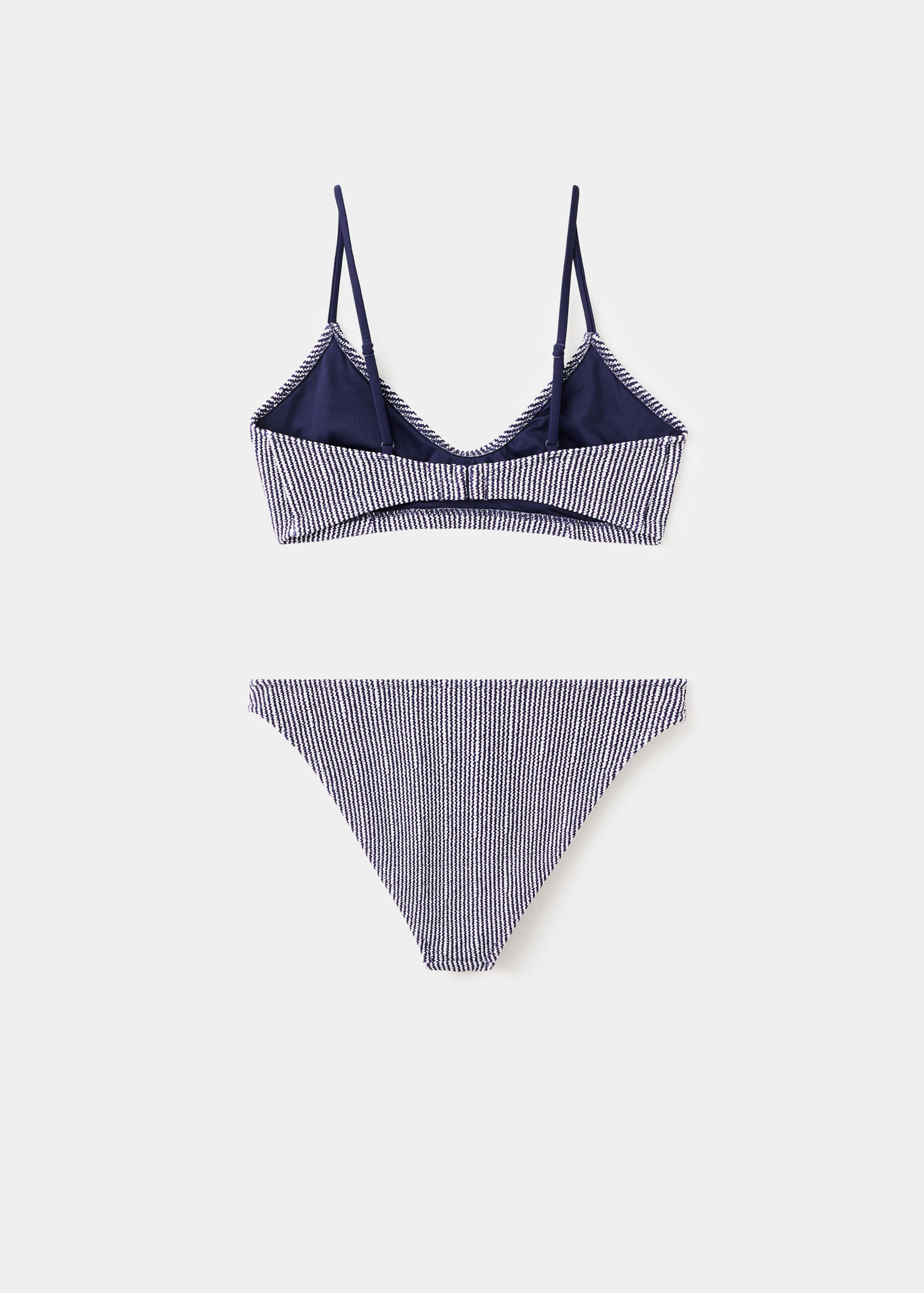 Бикини в полоску с классическими плавками - Обратная сторона изделия