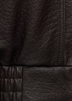 Oversized leather jacket — Brown 36