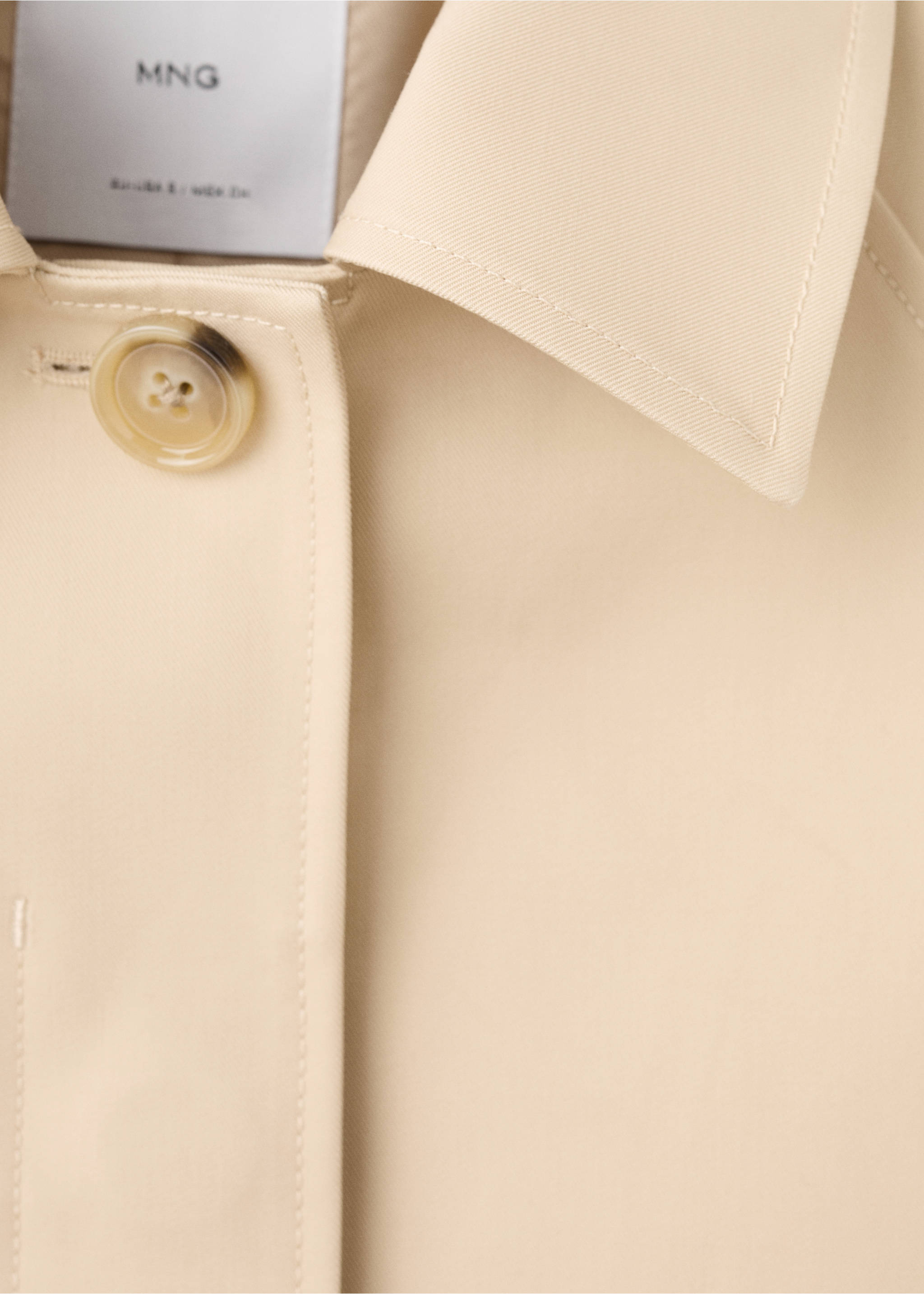 Trench court oversize - Détail de l'article 8, Beige. Ref: 27054774-00.