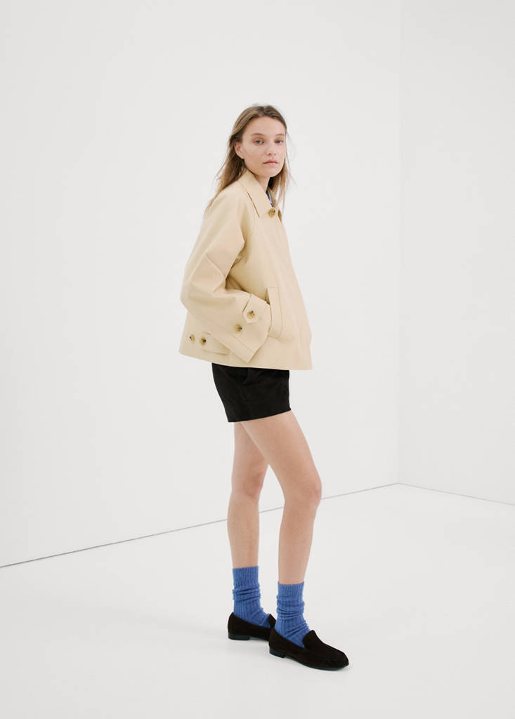 Oversized short trench — Beige
