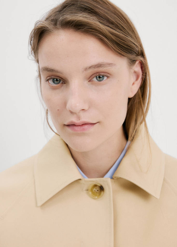 Oversized short trench — Beige