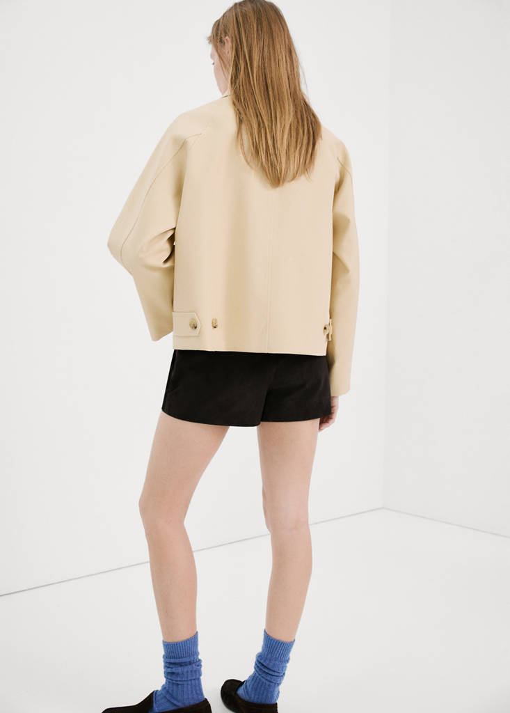 Oversized short trench — Beige