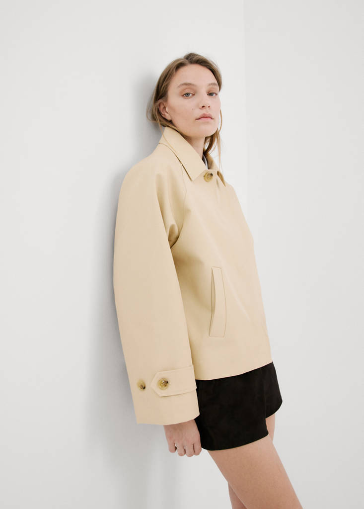 Oversized short trench — Beige