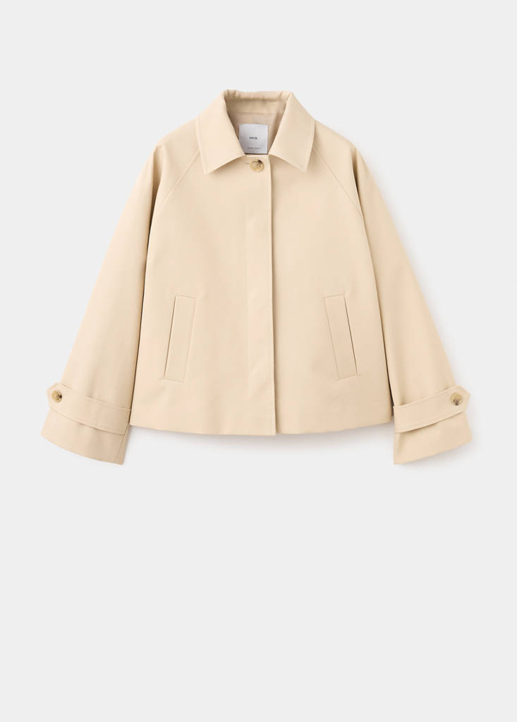 Oversized short trench — Beige