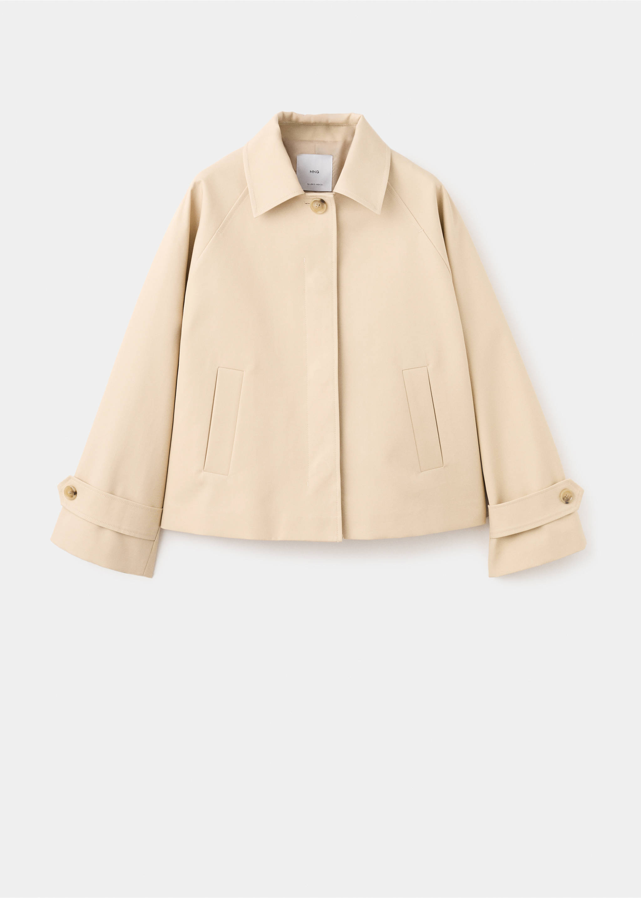 Trench corto oversize - Artículo sin modelo, Beige. Ref: 27054774-00.