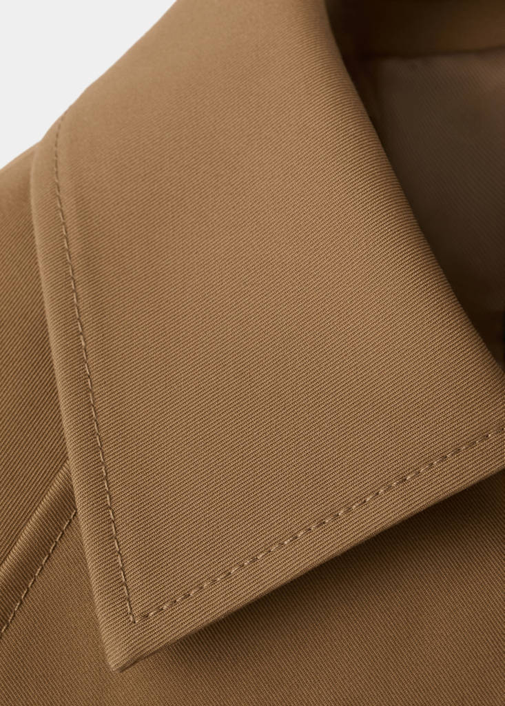 Oversized short trench — Medium Brown