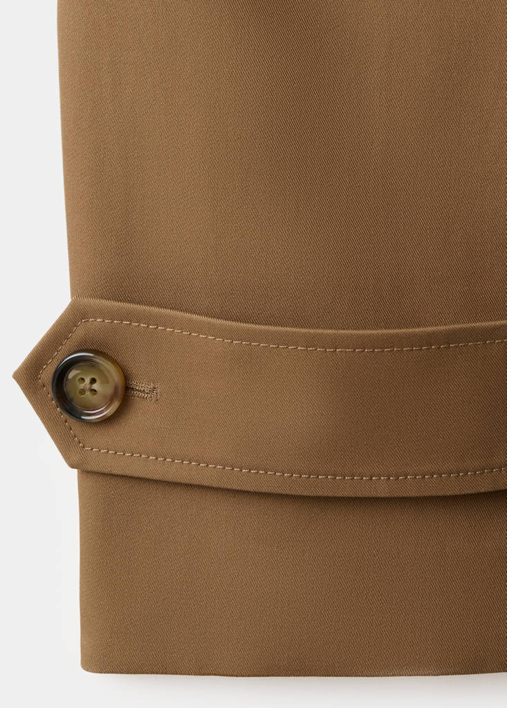 Oversized short trench — Medium Brown