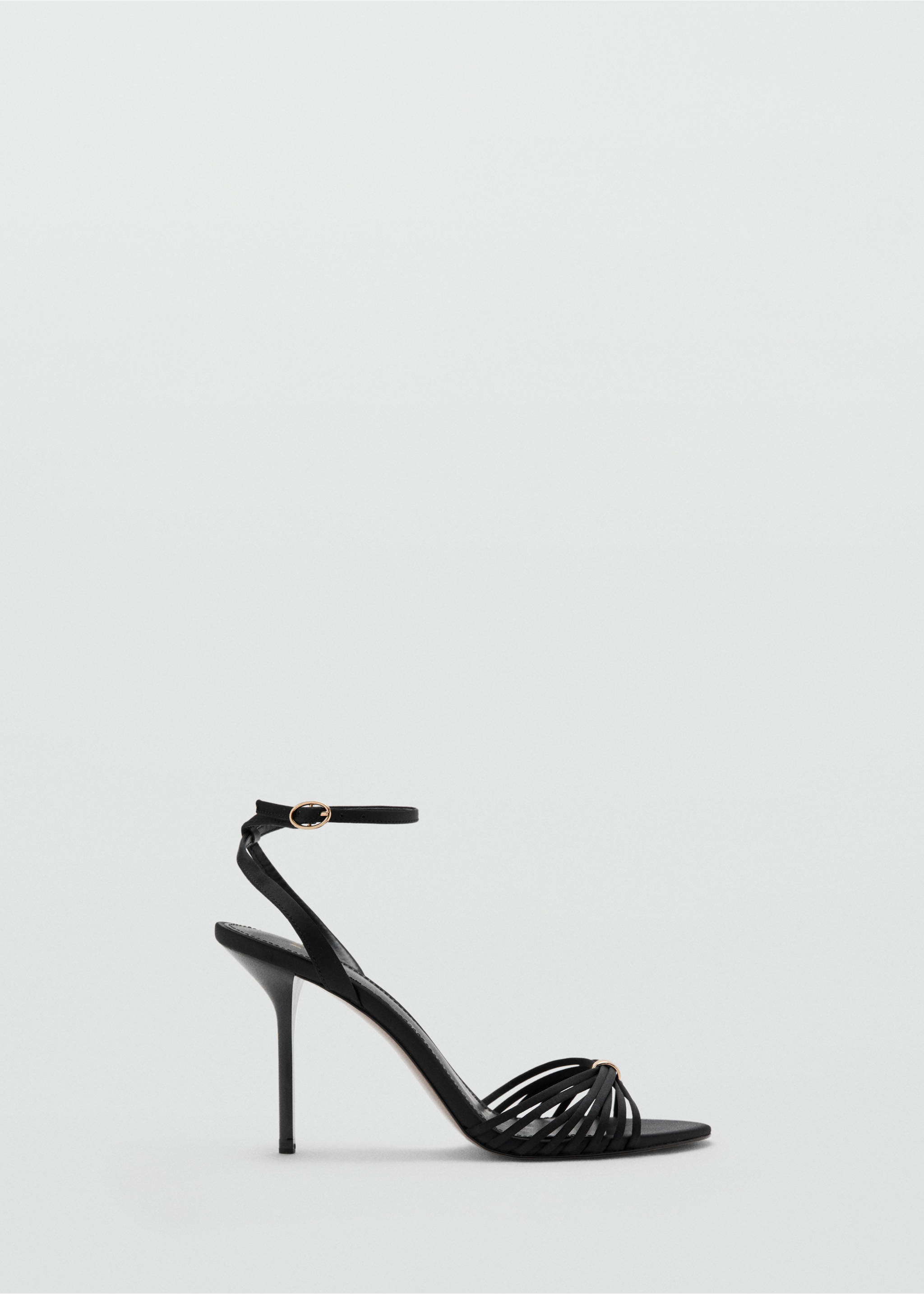 Heeled sandals with straps - Article without model, Black. Ref: 27054775-00.