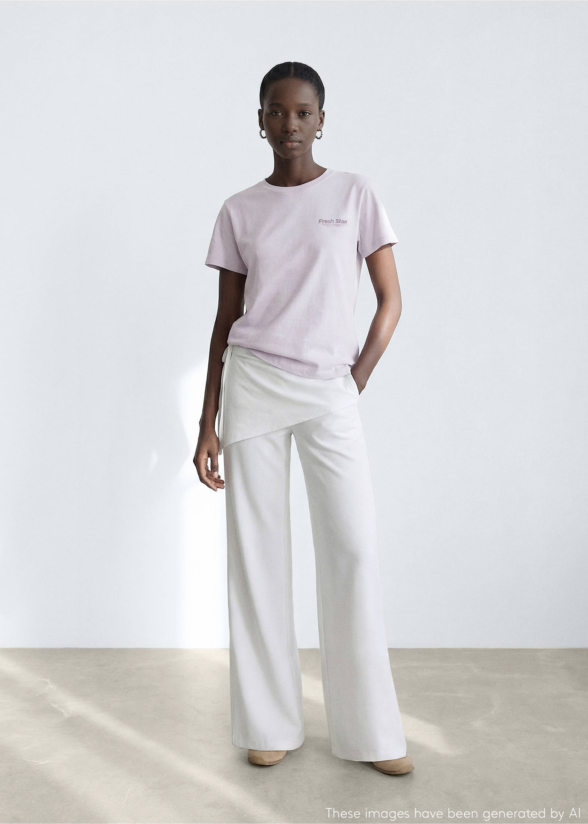 Printed cotton-blend t-shirt - General plane, Light/Pastel Purple. Ref: 27054777-00.