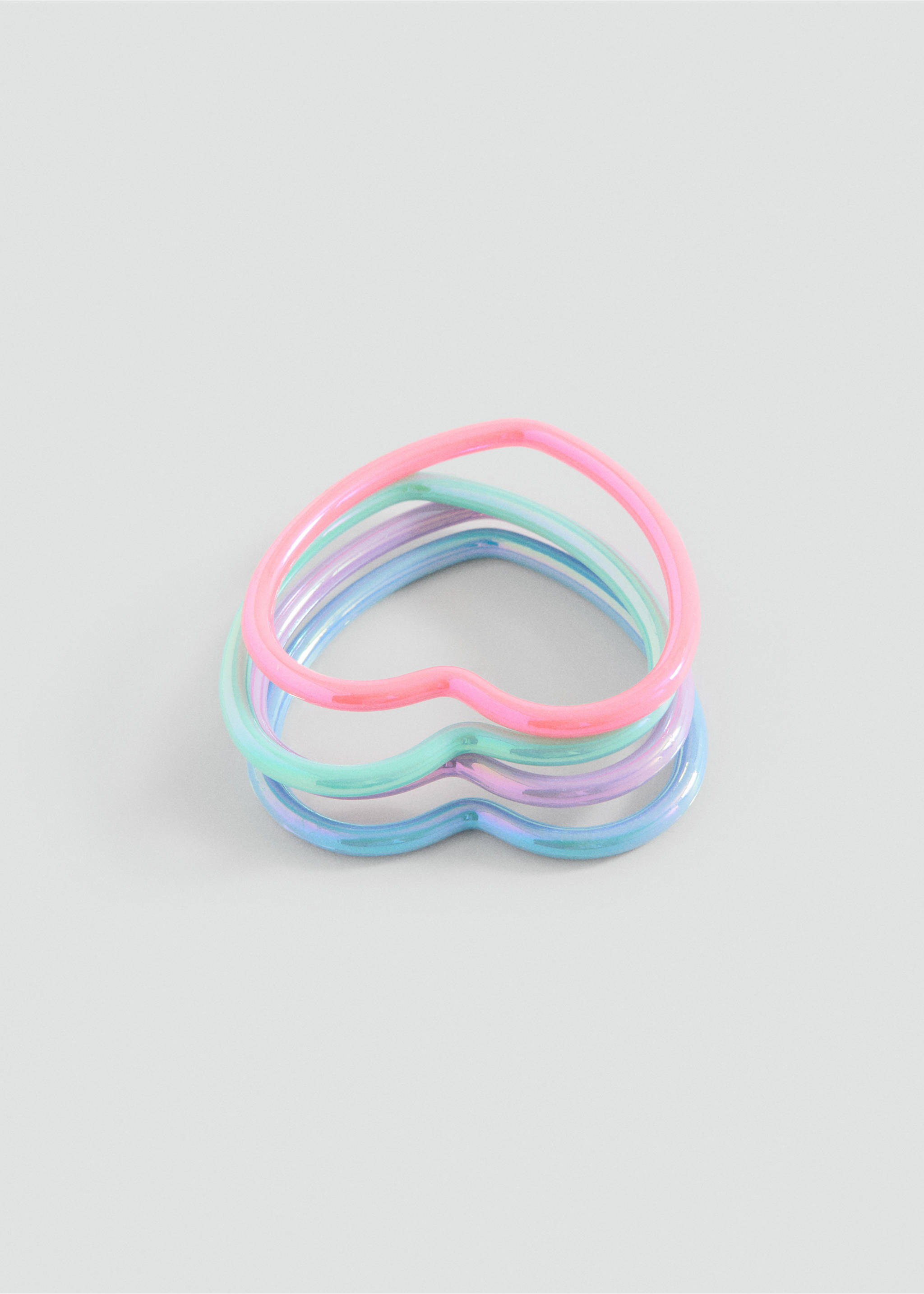 Pack of 4 heart bracelets - Article without model, Pink. Ref: 27054779-00.