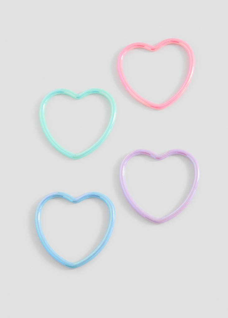 Pack 4 pulseras corazones