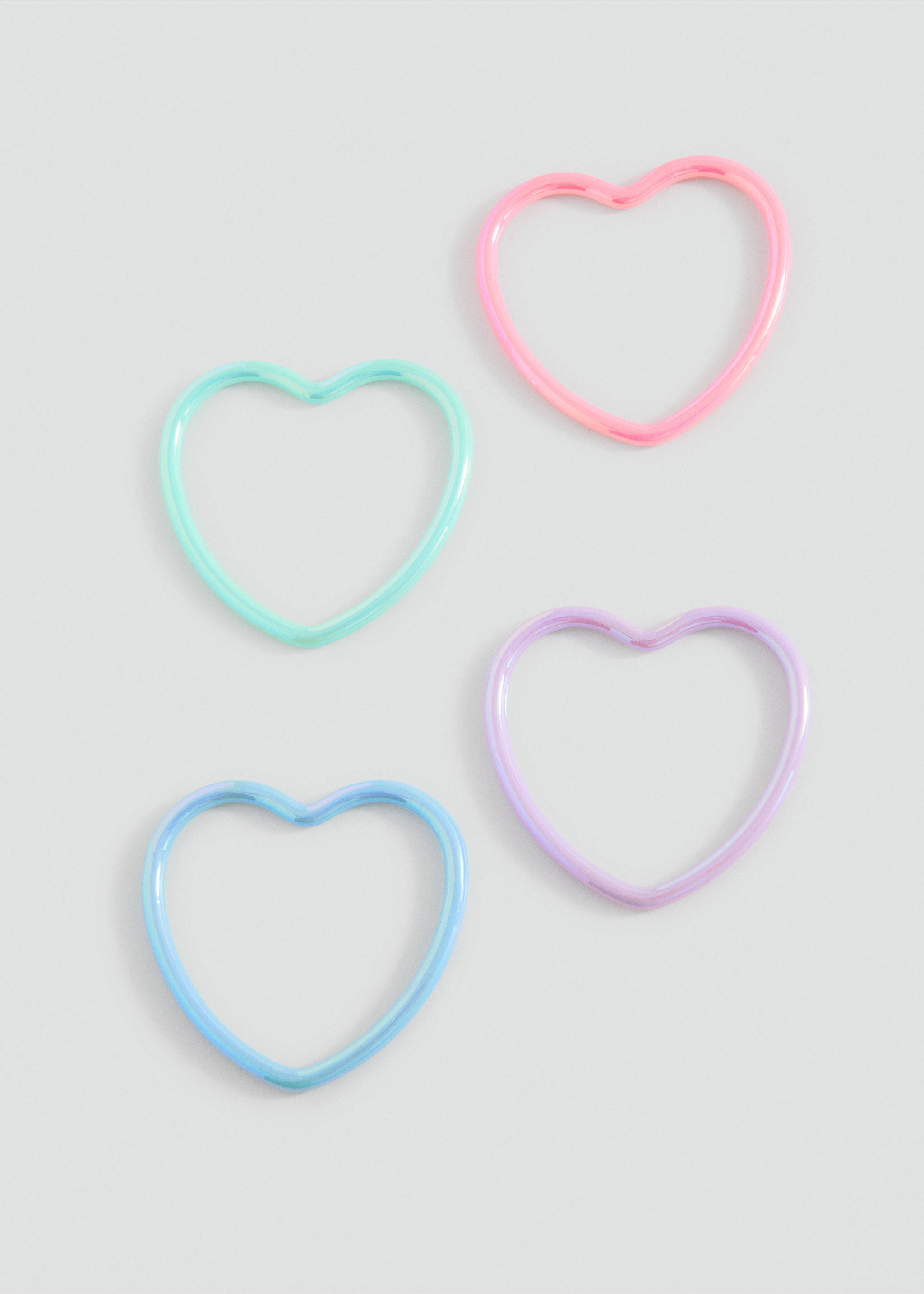 Pack of 4 heart bracelets - Medium plane, Pink. Ref: 27054779-00.