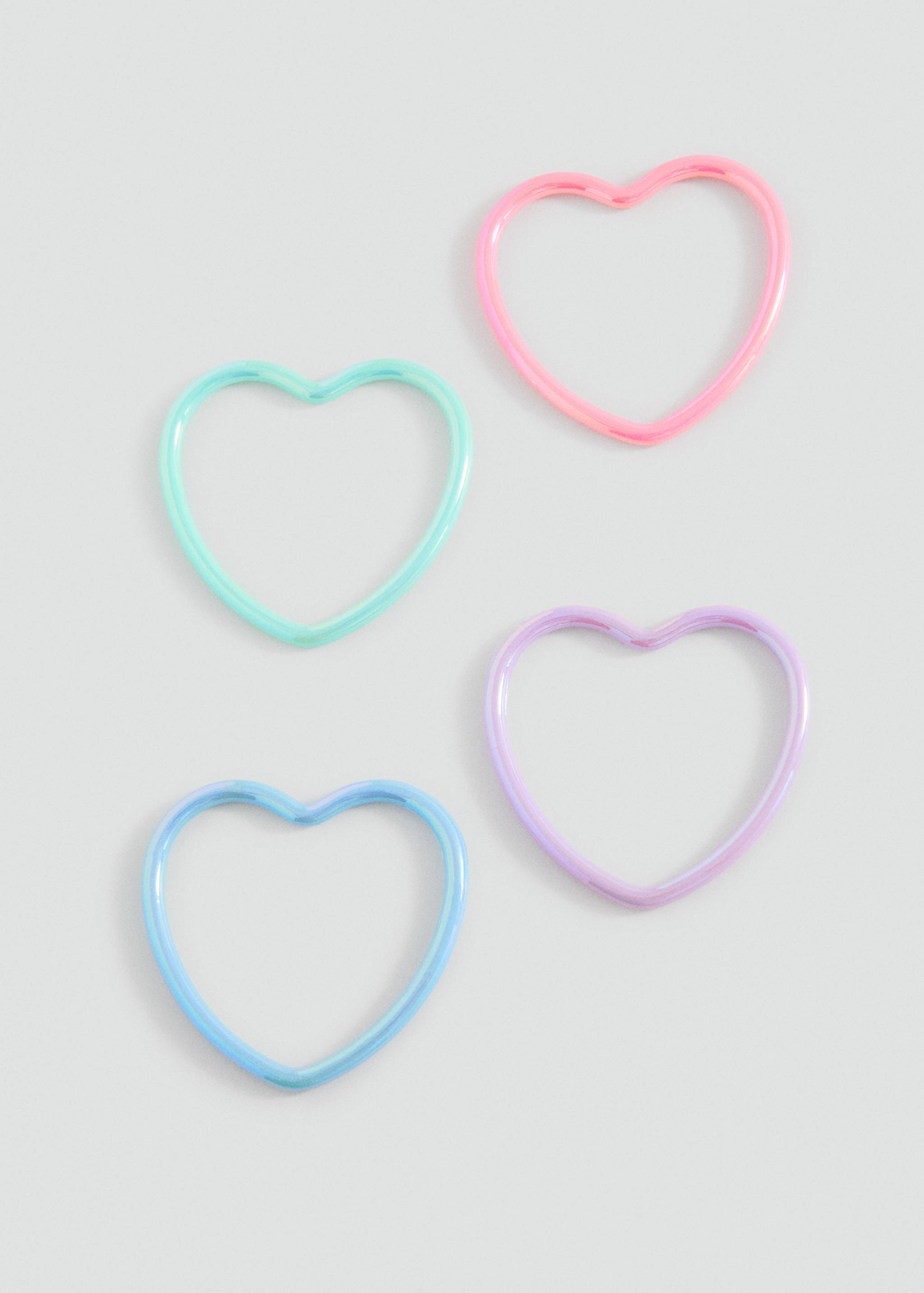 Pack of 4 heart bracelets - Medium plane