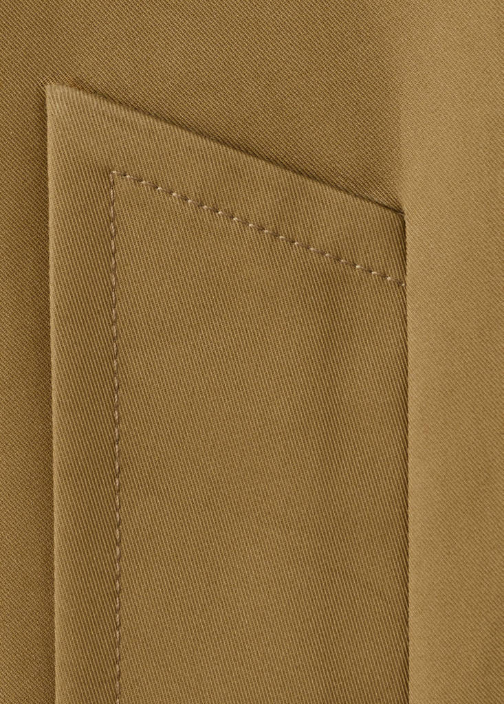 Faux leather effect trench coat — Medium Brown
