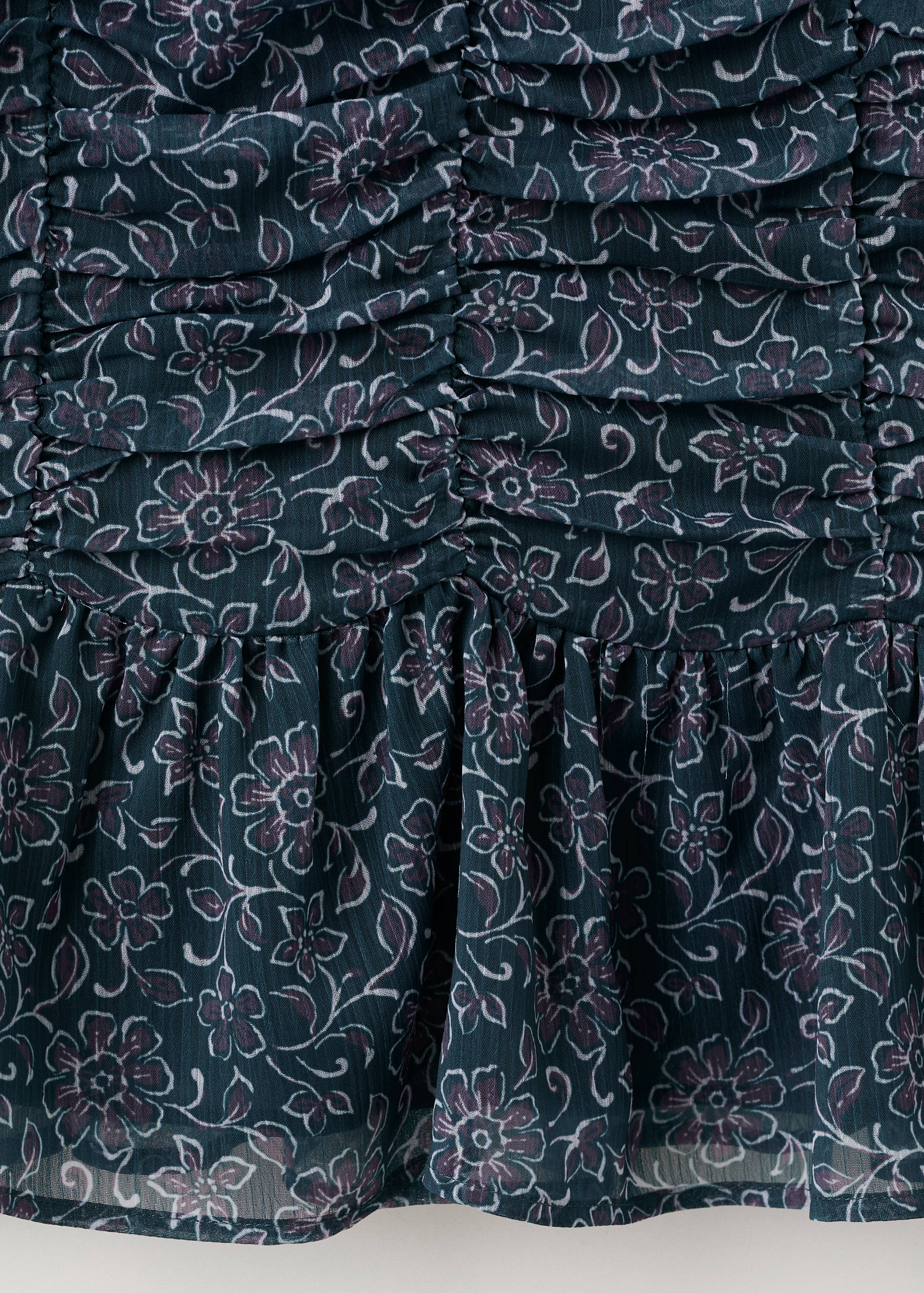 Ruffled printed dress - Details of the article 0