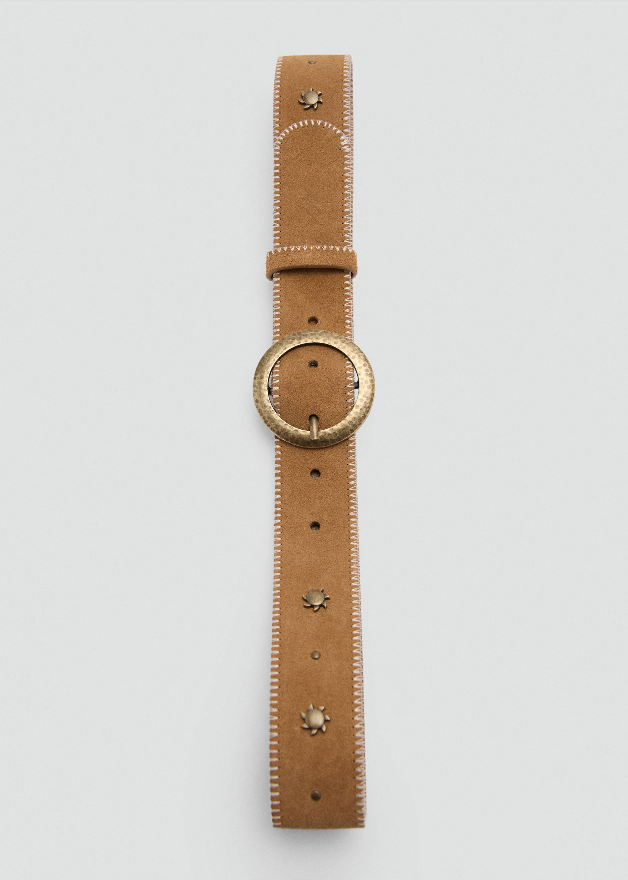 Leather belt - Details of the article 2, Sand. Ref: 27054785-00.