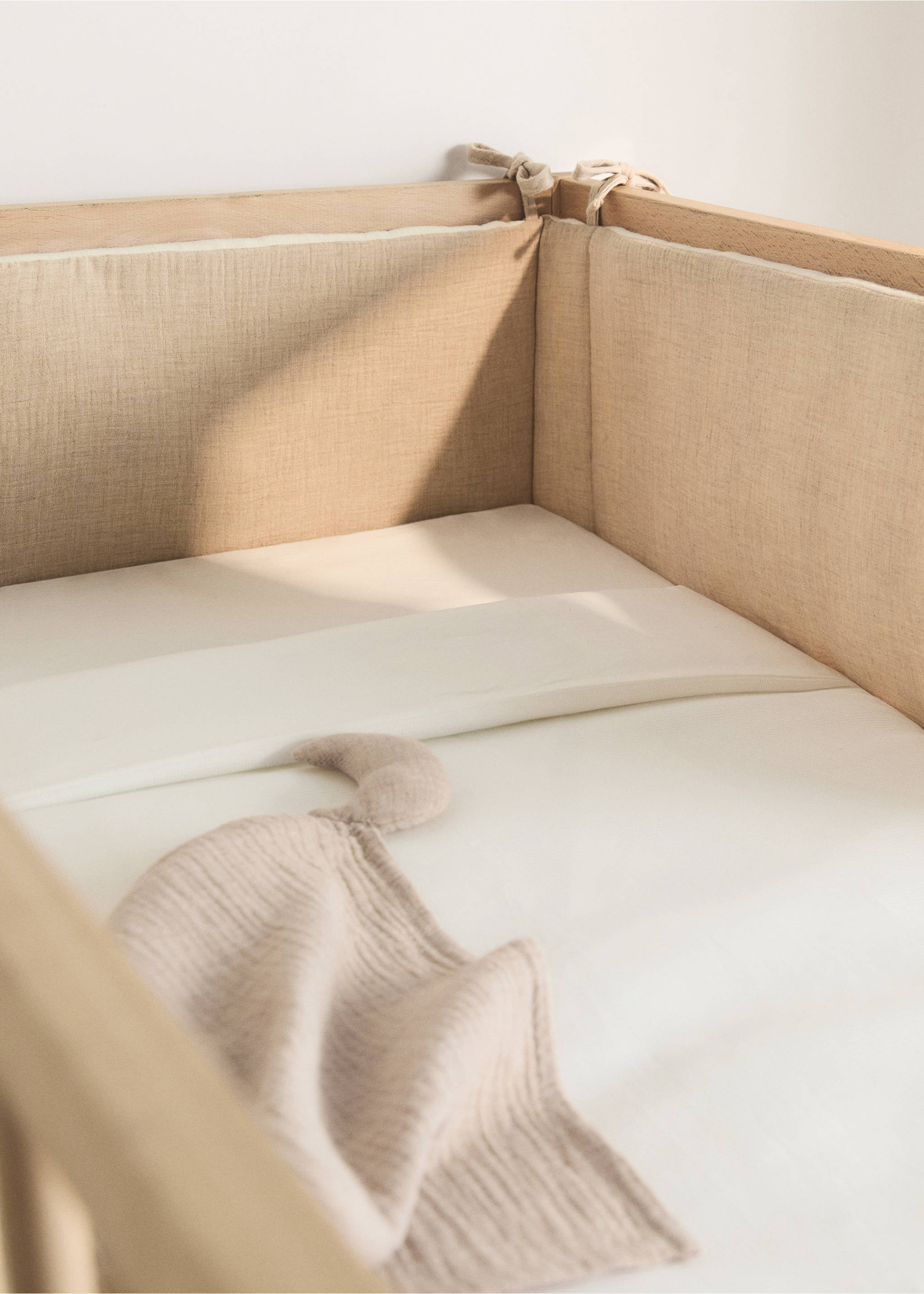 Cotton gauze protector for cot - General plane, Beige. Ref: 27054787-00.