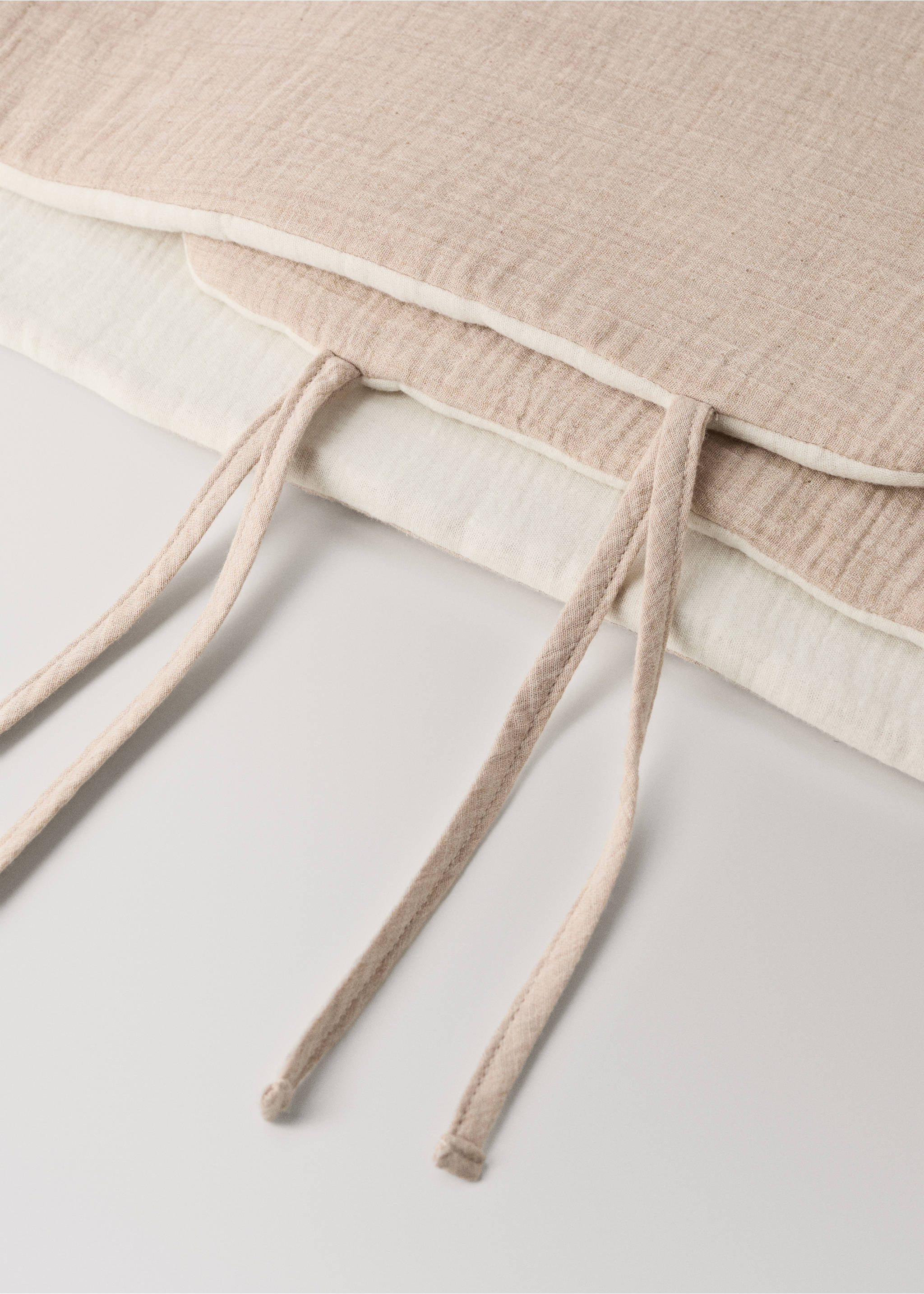 Cotton gauze protector for cot - Details of the article 1, Beige. Ref: 27054787-00.