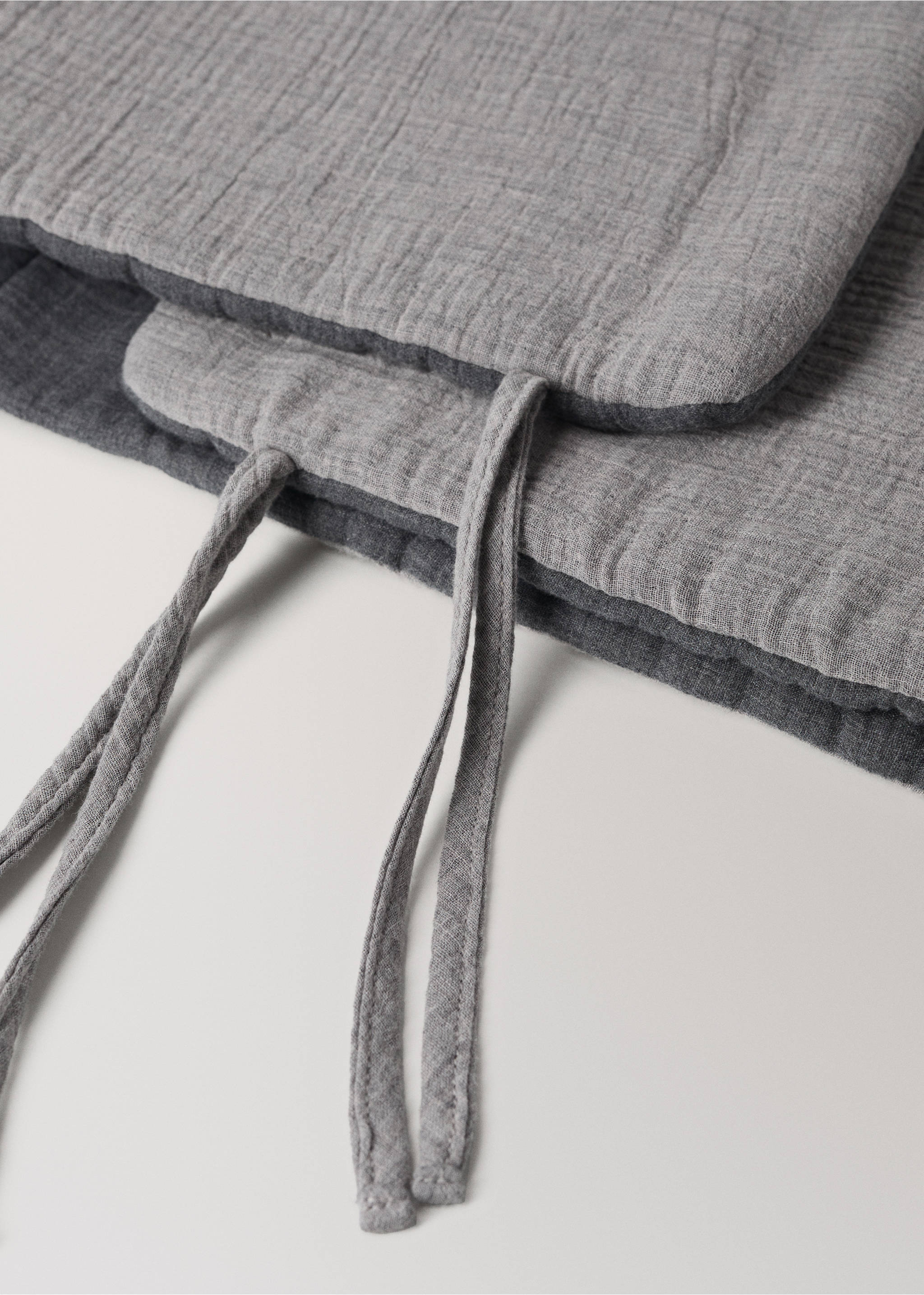 Cotton gauze protector for cot - Details of the article 1, Grey. Ref: 27054787-00.