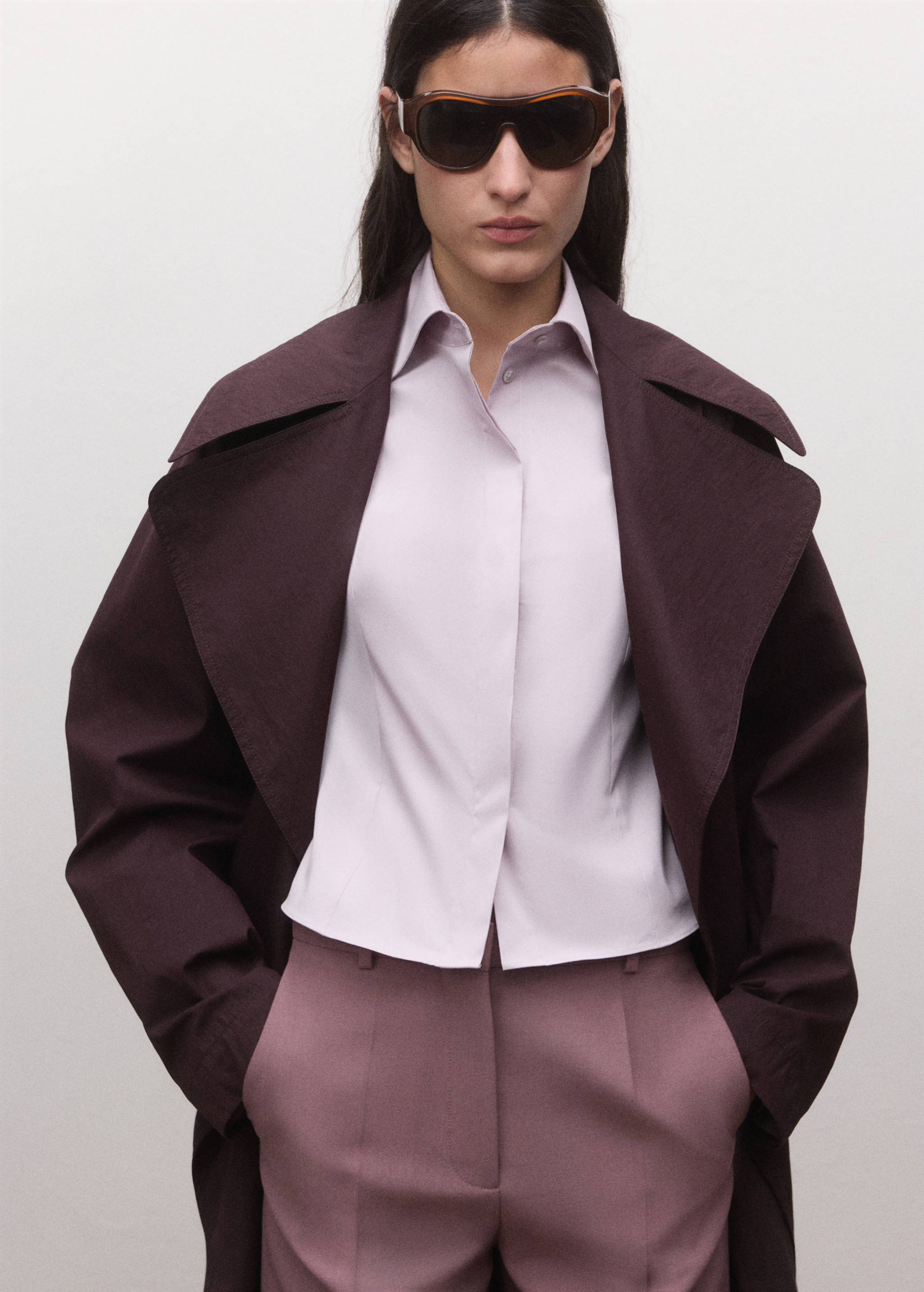 Fitted cotton shirt - Medium plane