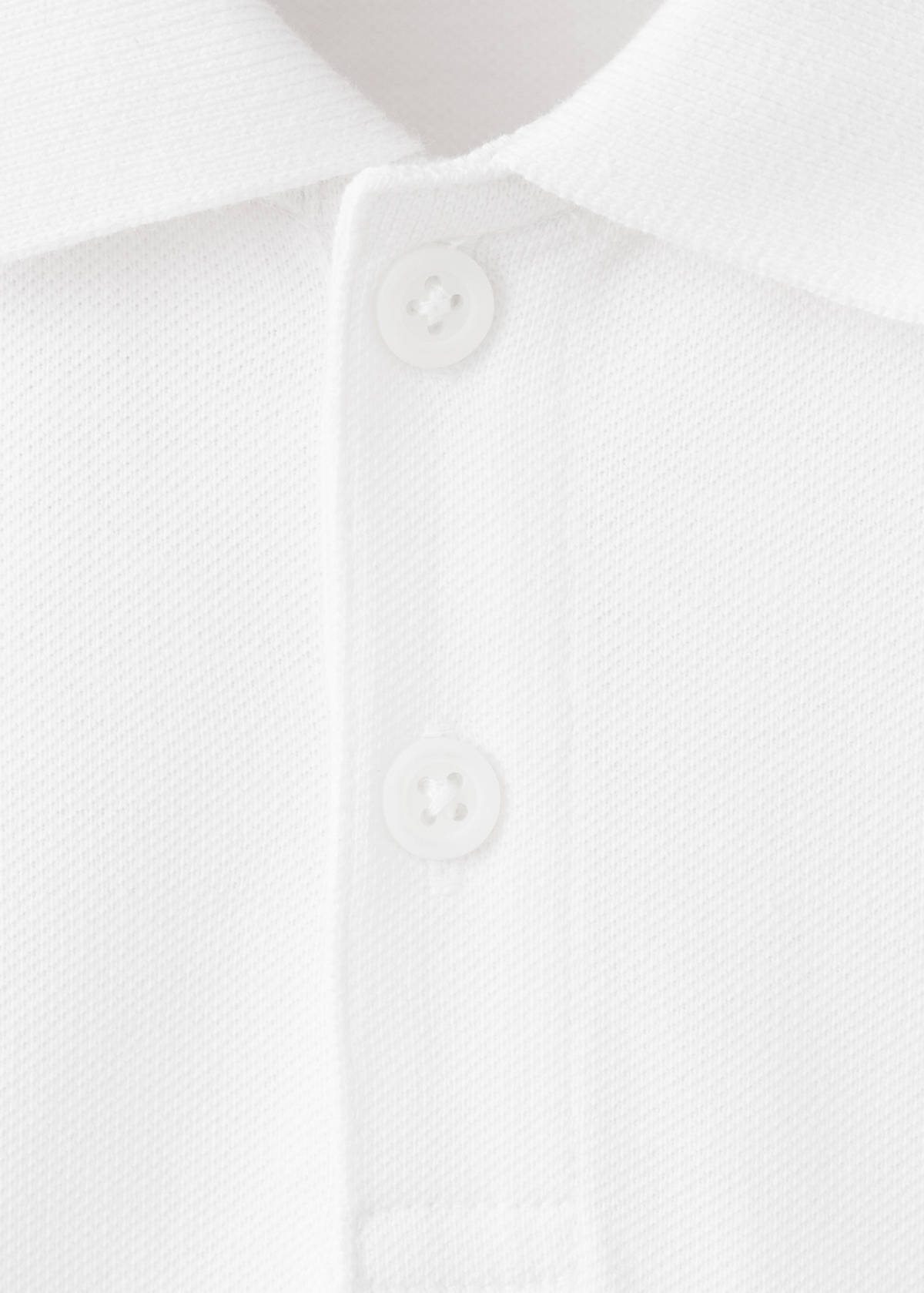 Cotton polo shirt — White