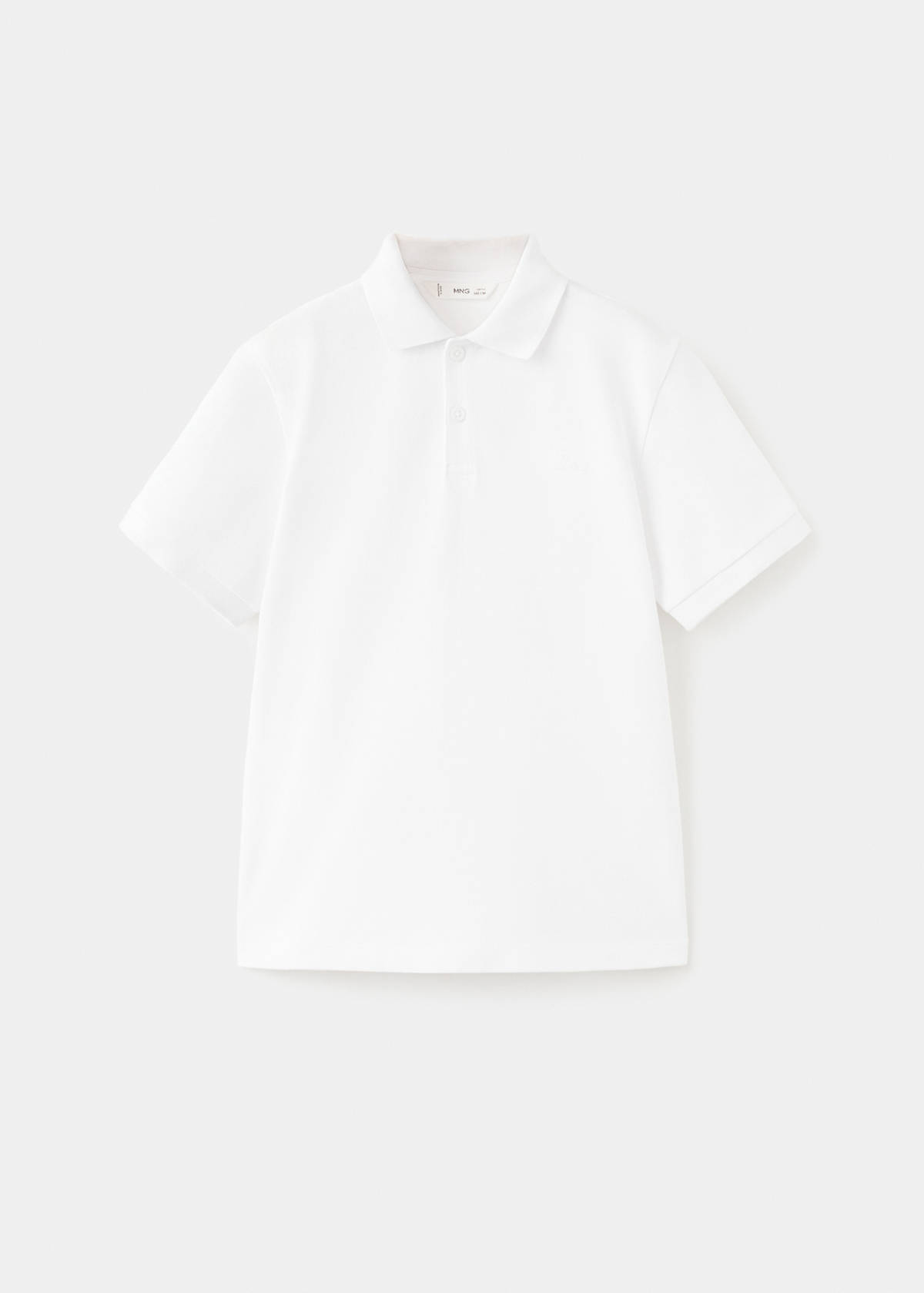 Cotton polo shirt — White