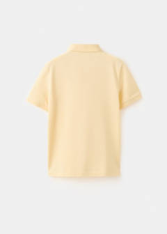 Cotton polo shirt — Pastel Yellow 4