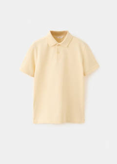 Cotton polo shirt — Pastel Yellow 1