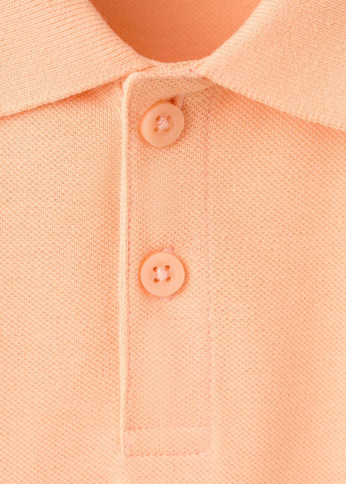 Cotton polo shirt — Peach