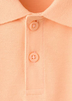 Cotton polo shirt — Peach 2
