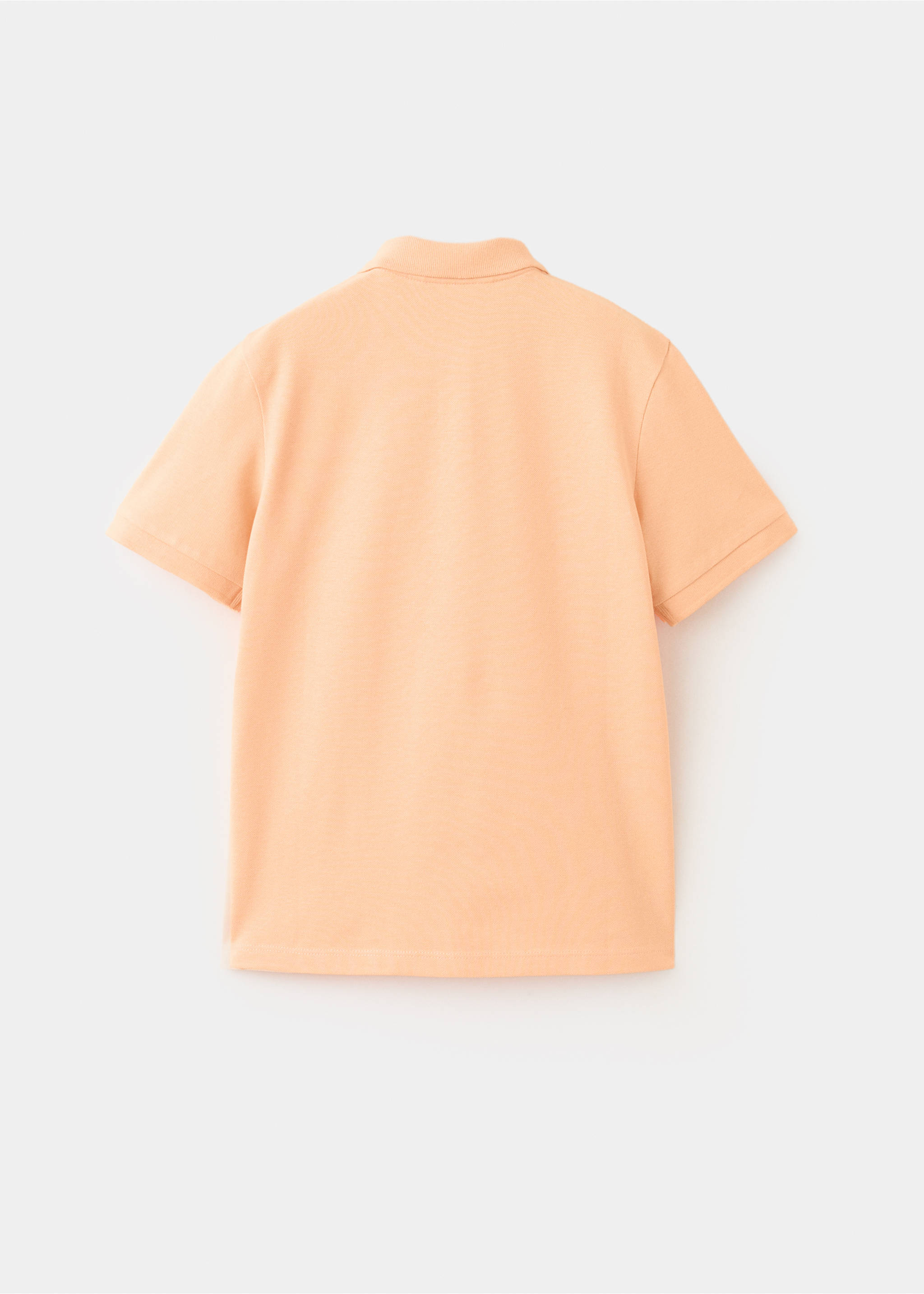 Cotton polo shirt - Reverse of the article, Peach. Ref: 27055143-00.