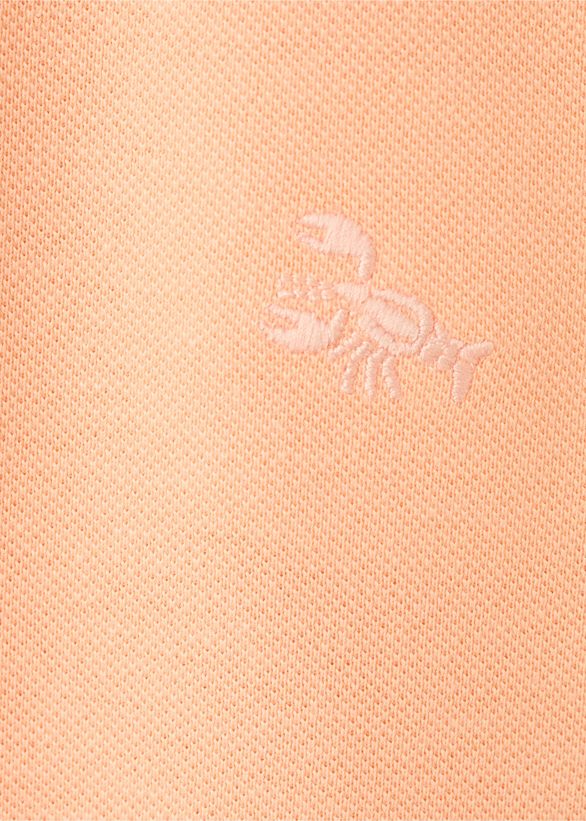 Поло из хлопка - Деталь изделия 0, Персиковый. Ref: 27055143-00.