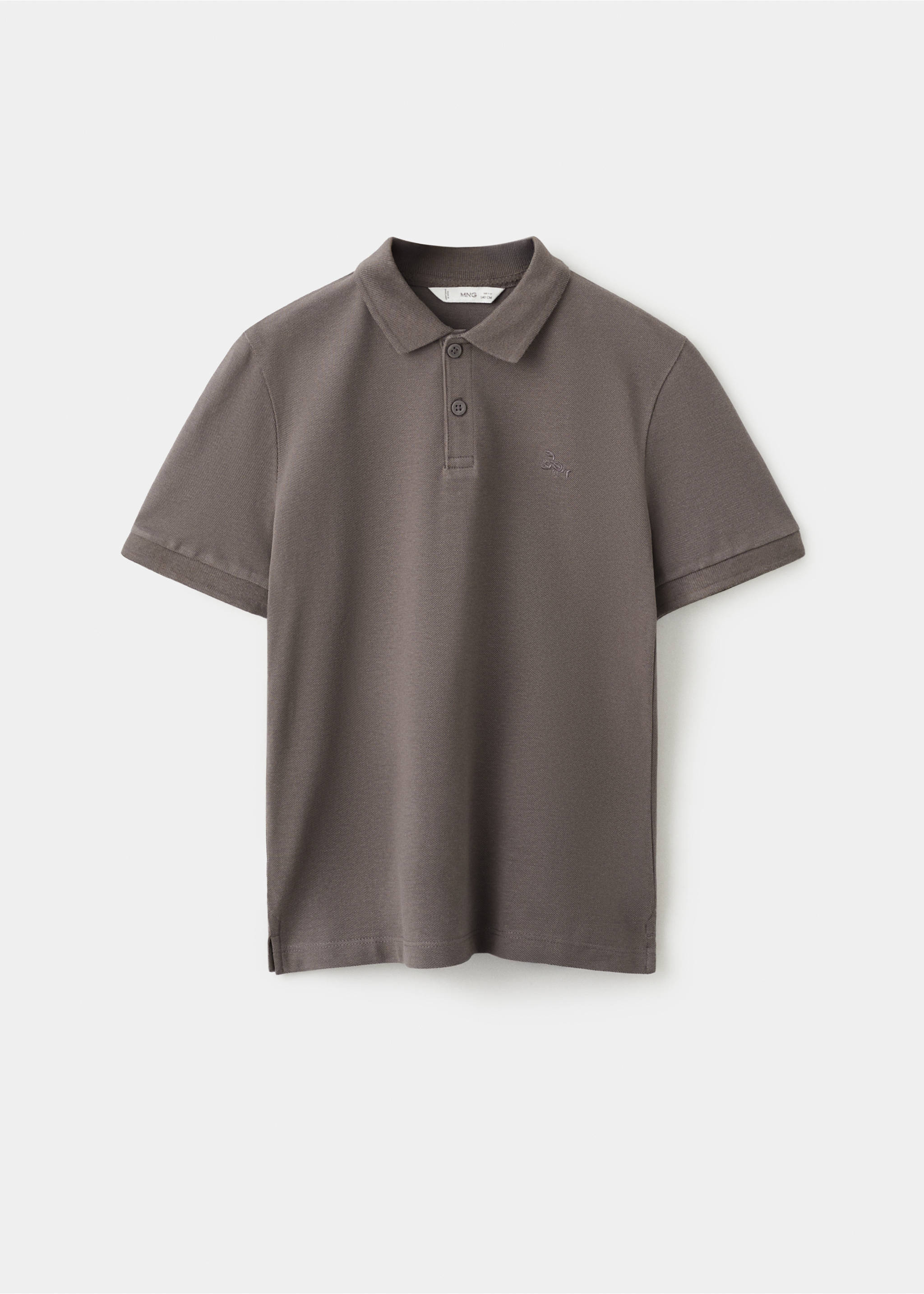 Cotton polo shirt - Article without model, Chocolate. Ref: 27055143-00.