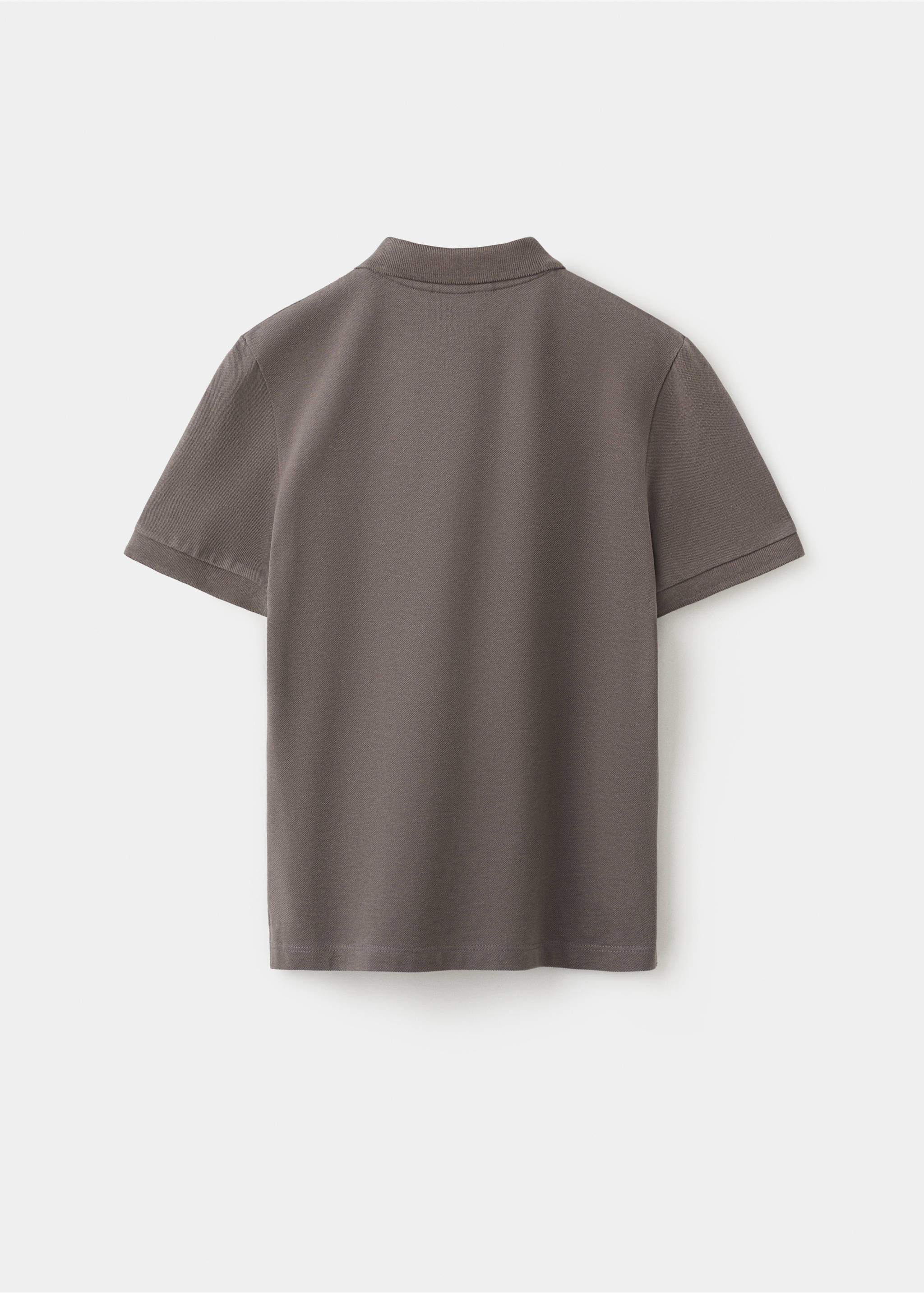 Cotton polo shirt - Reverse of the article, Chocolate. Ref: 27055143-00.