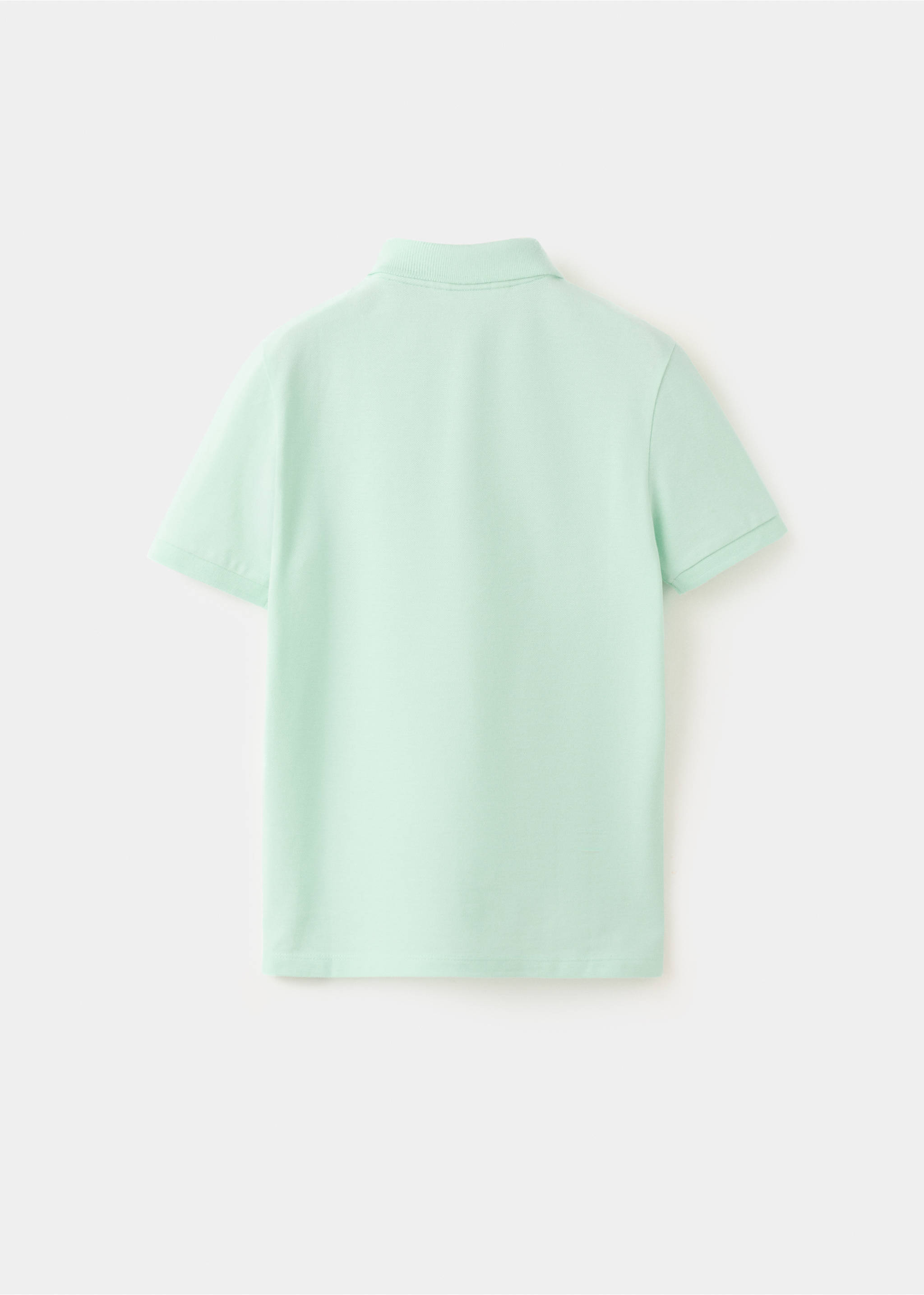 Cotton polo shirt - Reverse of the article, Mint Green. Ref: 27055143-00.