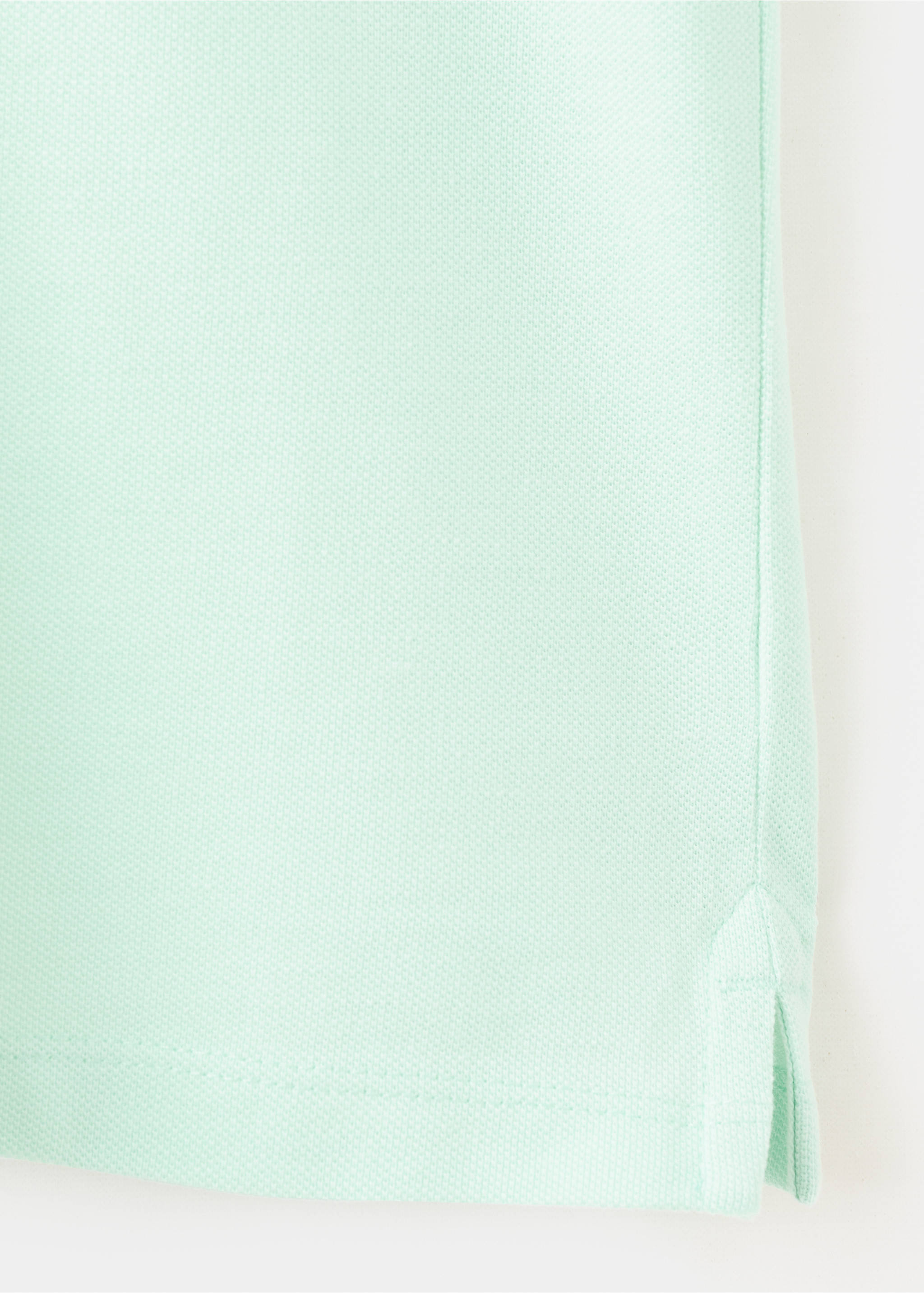 Cotton polo shirt - Details of the article 0, Mint Green. Ref: 27055143-00.